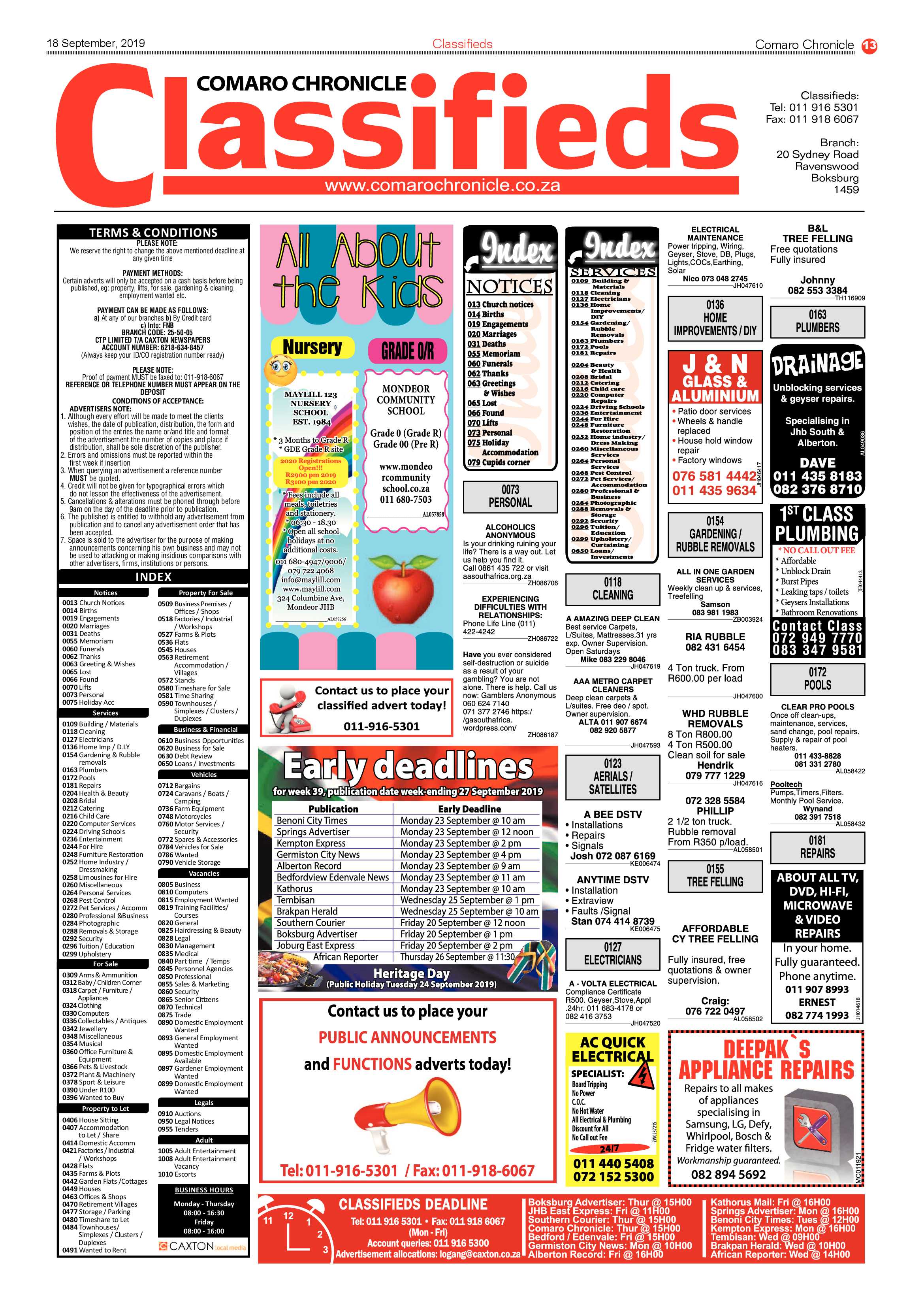 Comaro Chronicle 18 September 2019 page 13