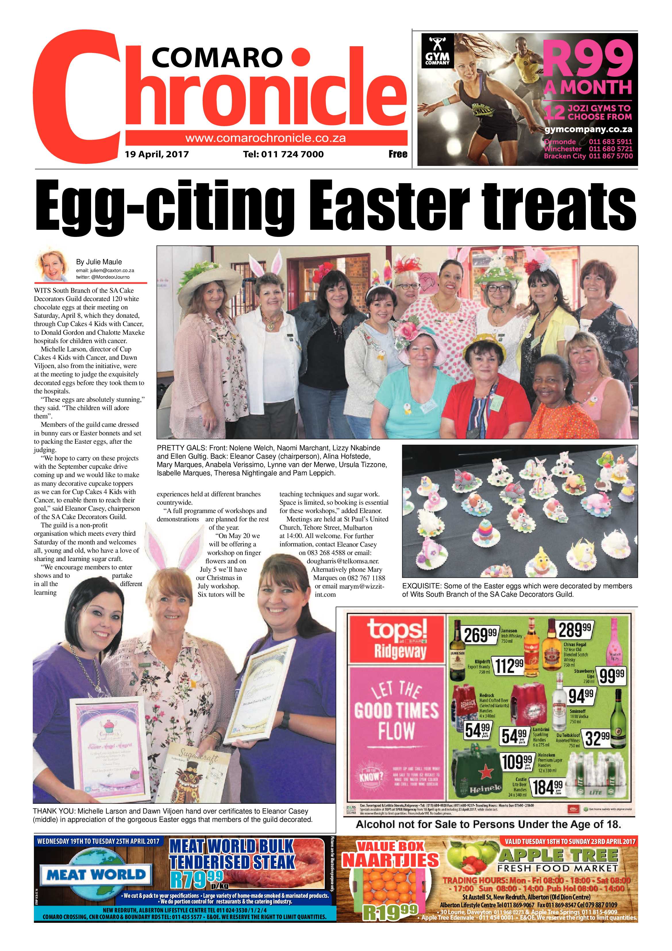 Comaro Chronicle 19 April 2017 page 1