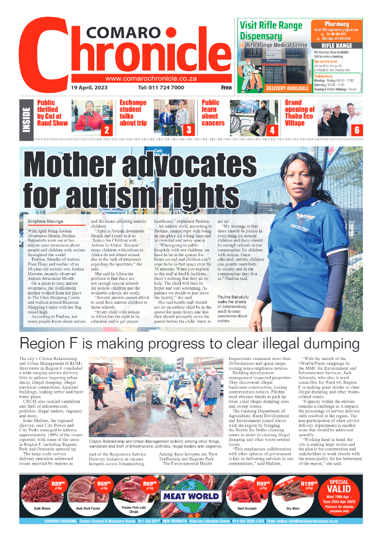 Comaro Chronicle 19 April 2023 page 1