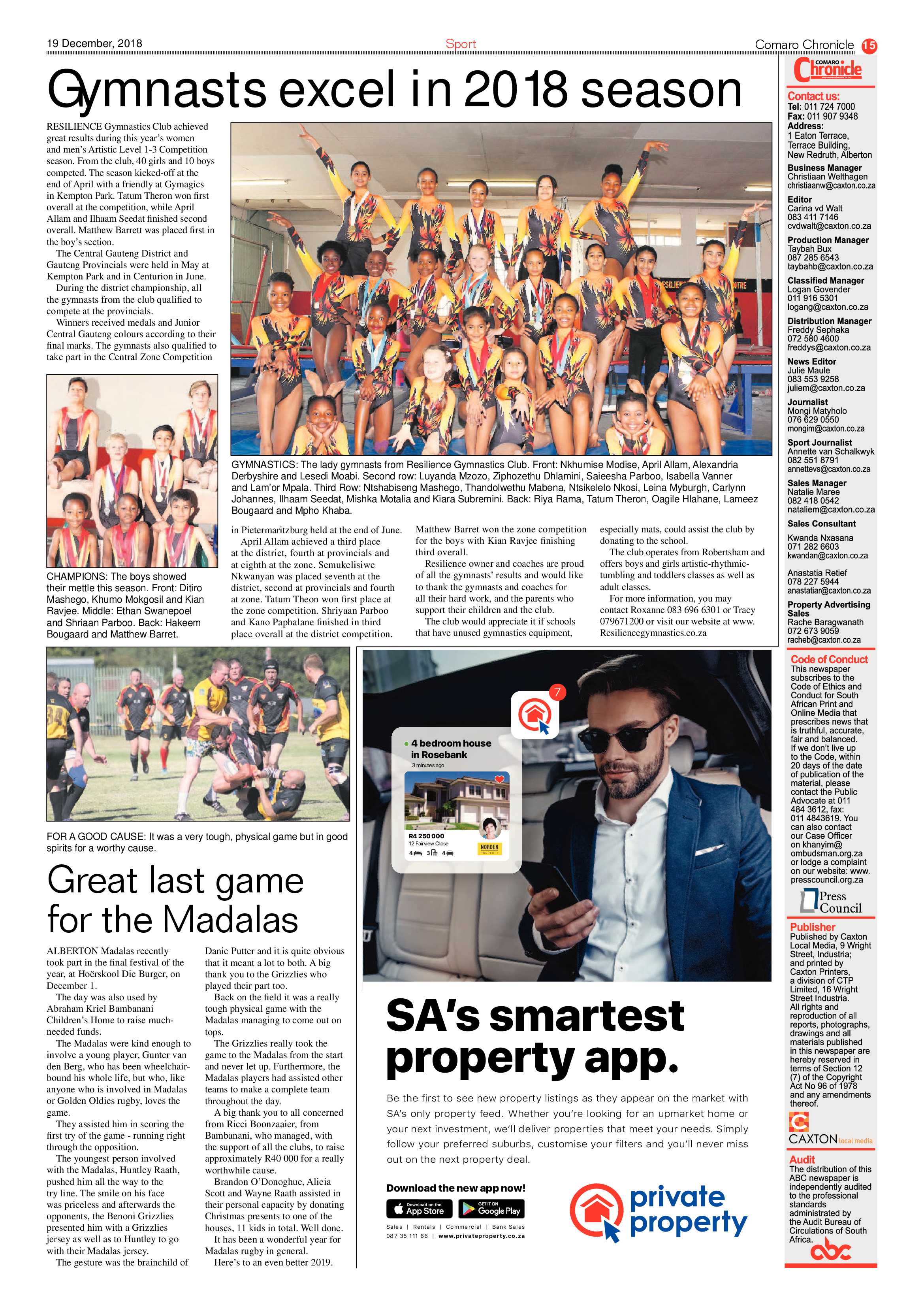 Comaro Chronicle 19 December 2018 page 15