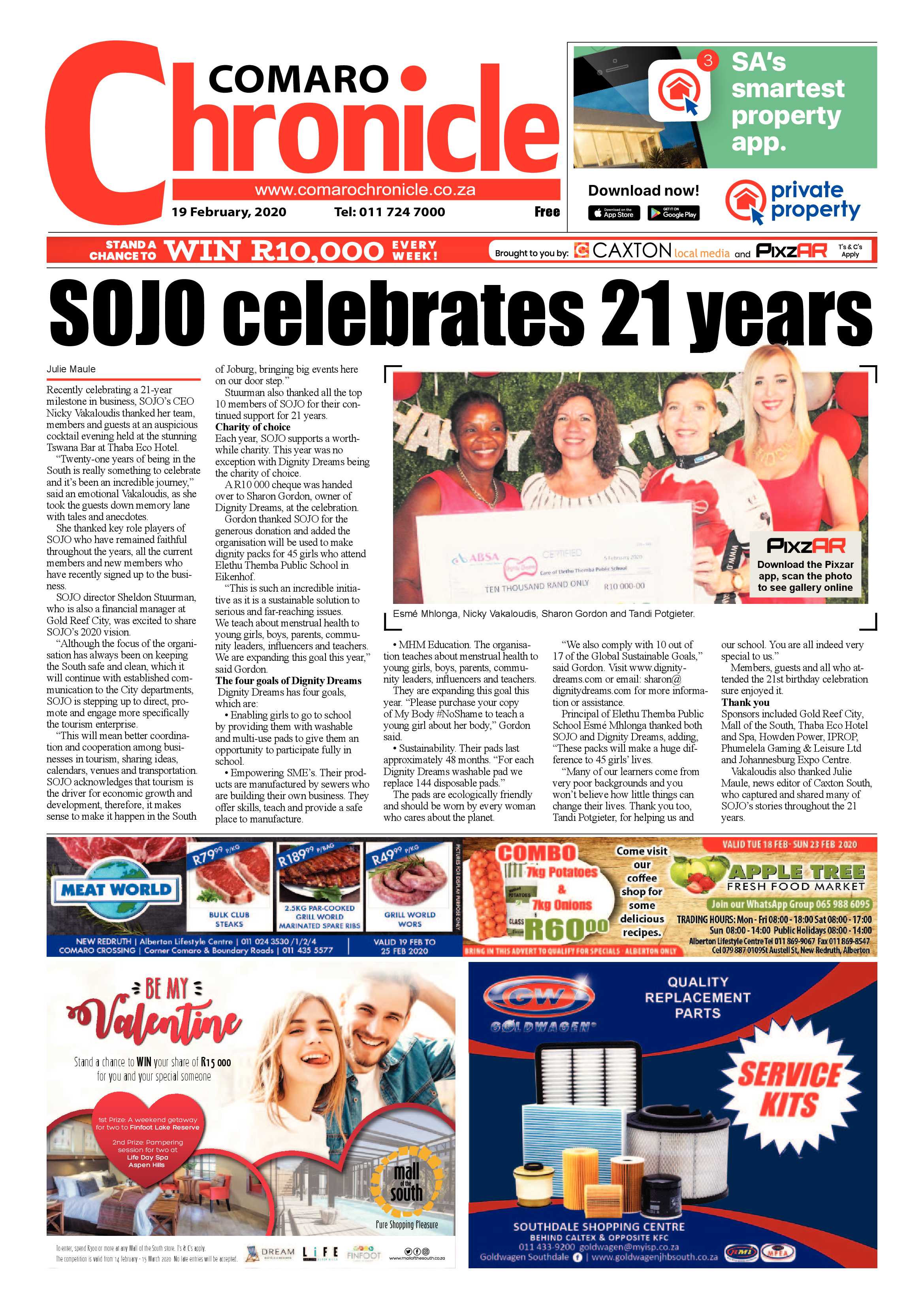 Comaro Chronicle 19 February 2020 page 1