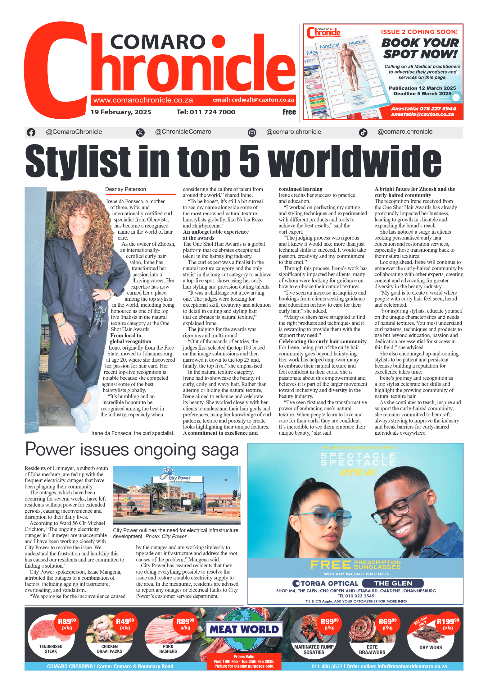 Comaro Chronicle 19 February 2025 page 1