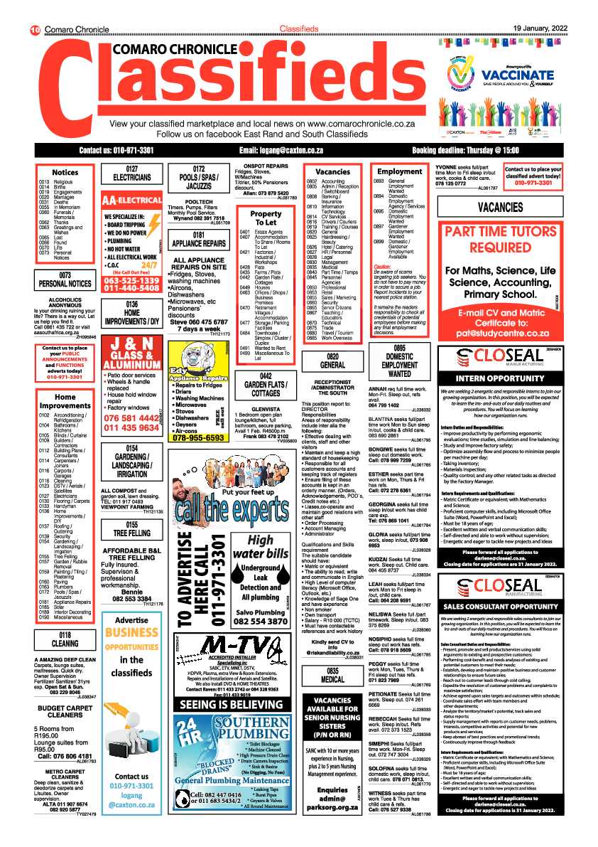 Comaro Chronicle 19 January 2022 page 12