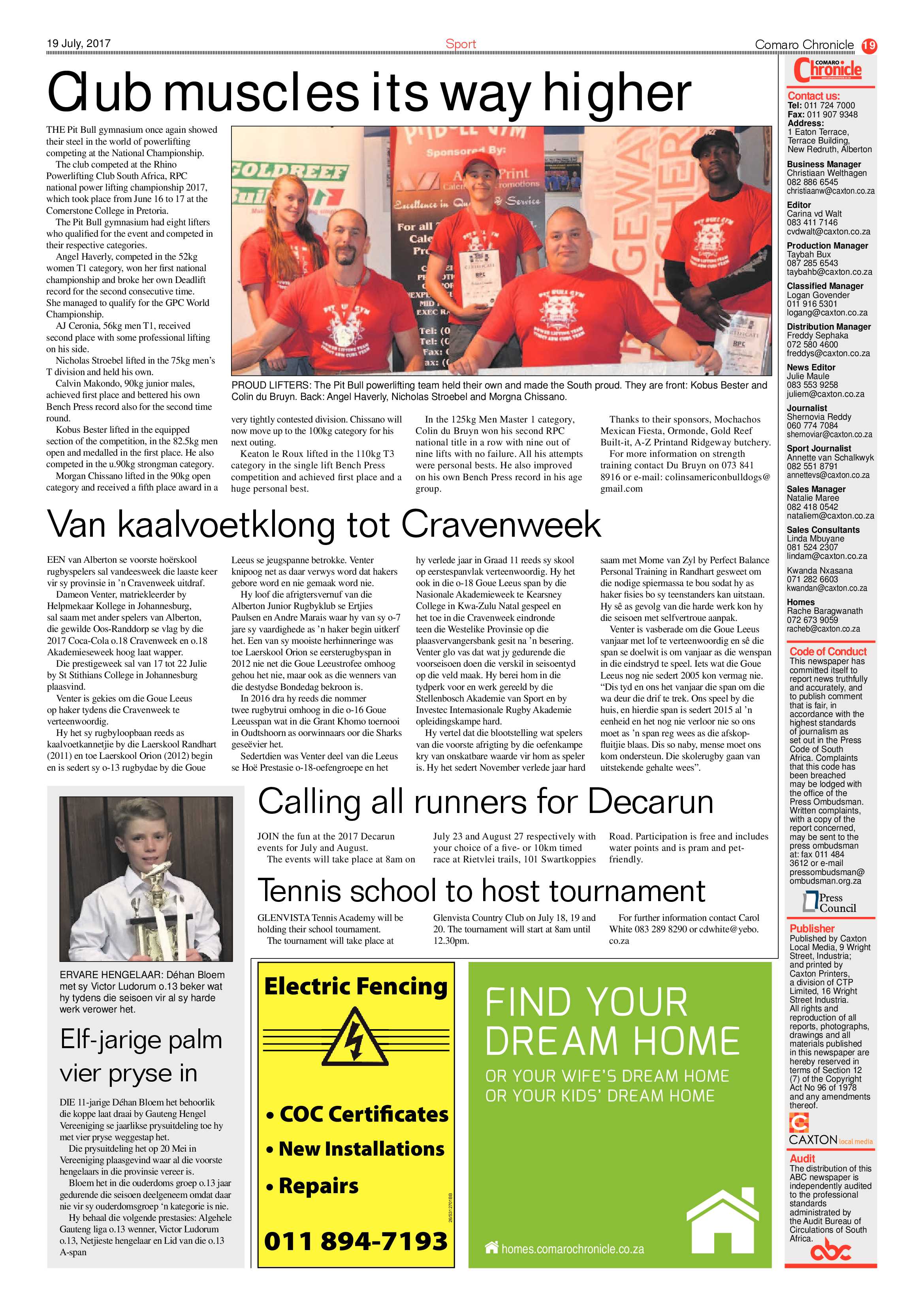 Comaro Chronicle 19 July 2017 page 19