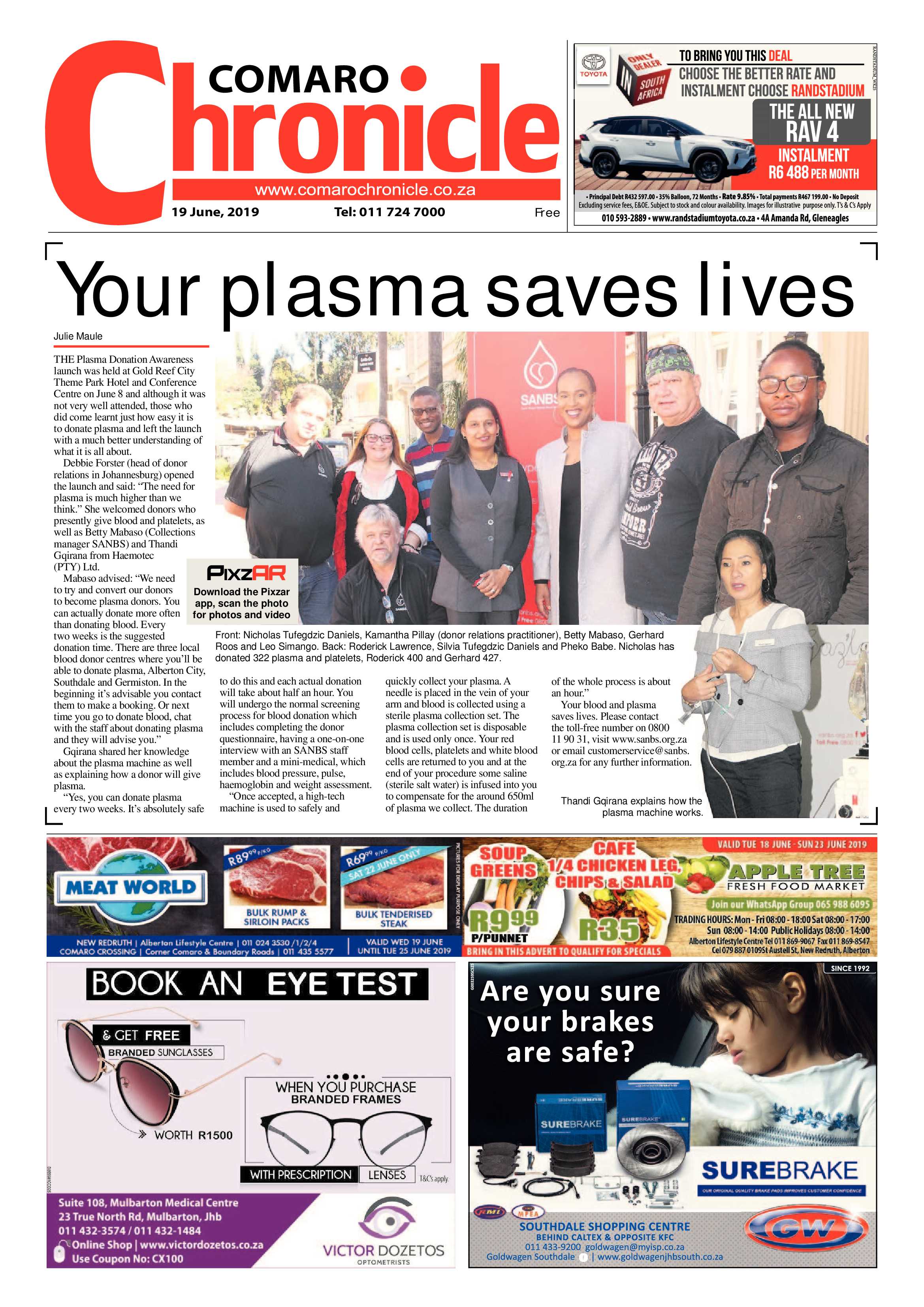 Comaro Chronicle 19 June 2019 page 1