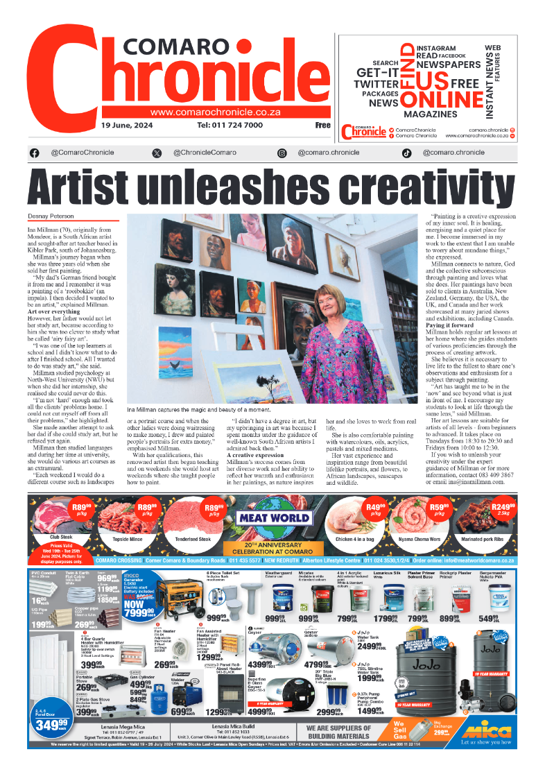 Comaro Chronicle 19 June 2024 page 1
