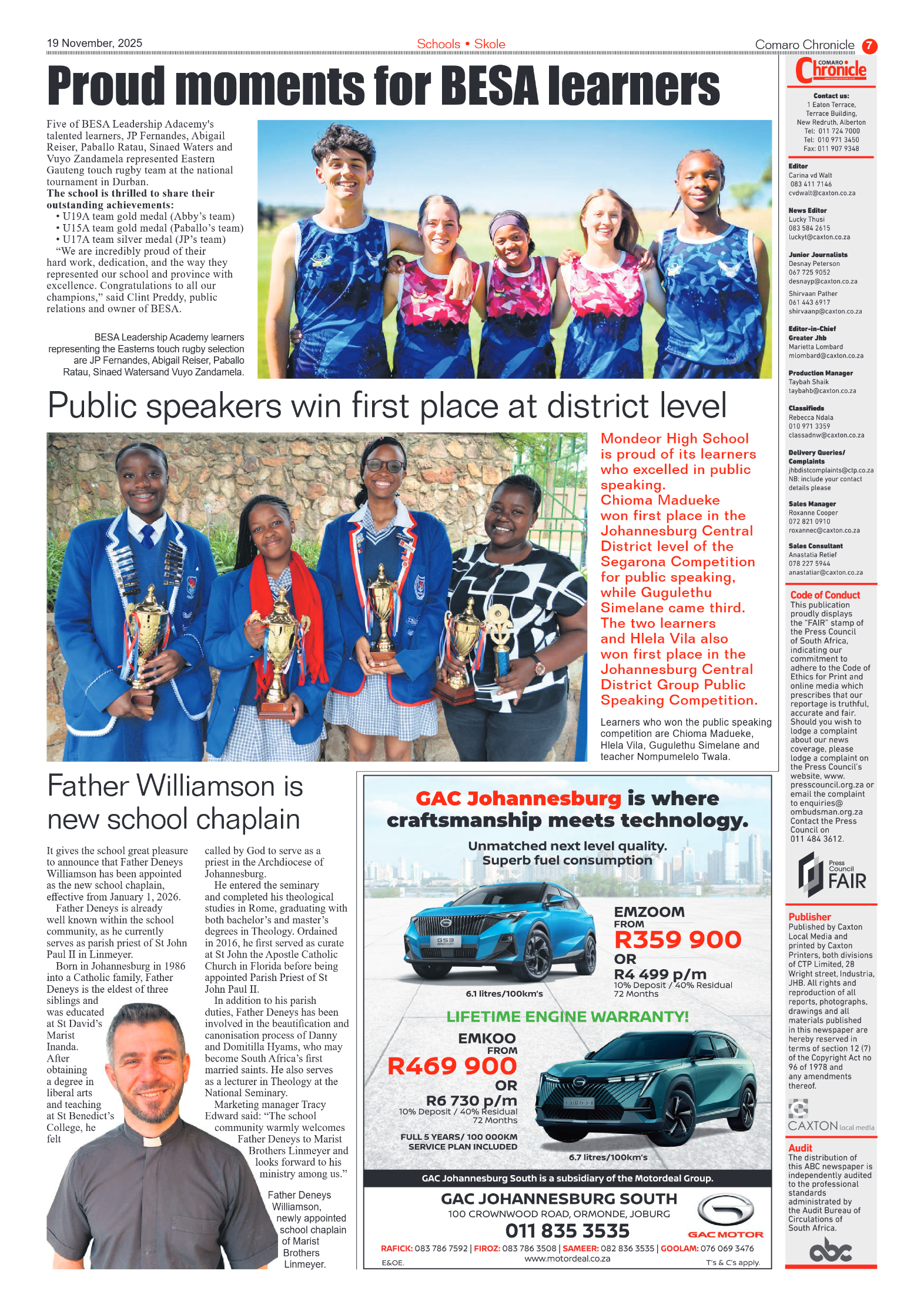 Comaro Chronicle 19 November 2025 page 7