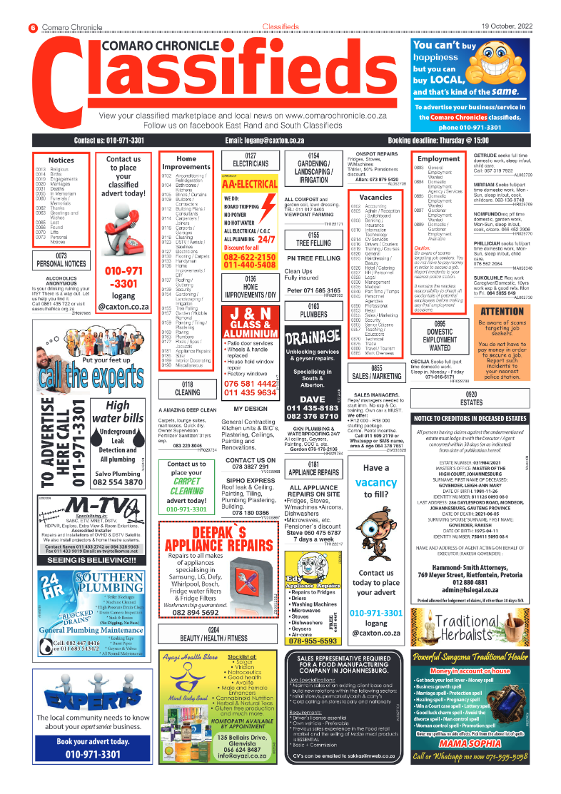 Comaro Chronicle 19 October 2022 page 6