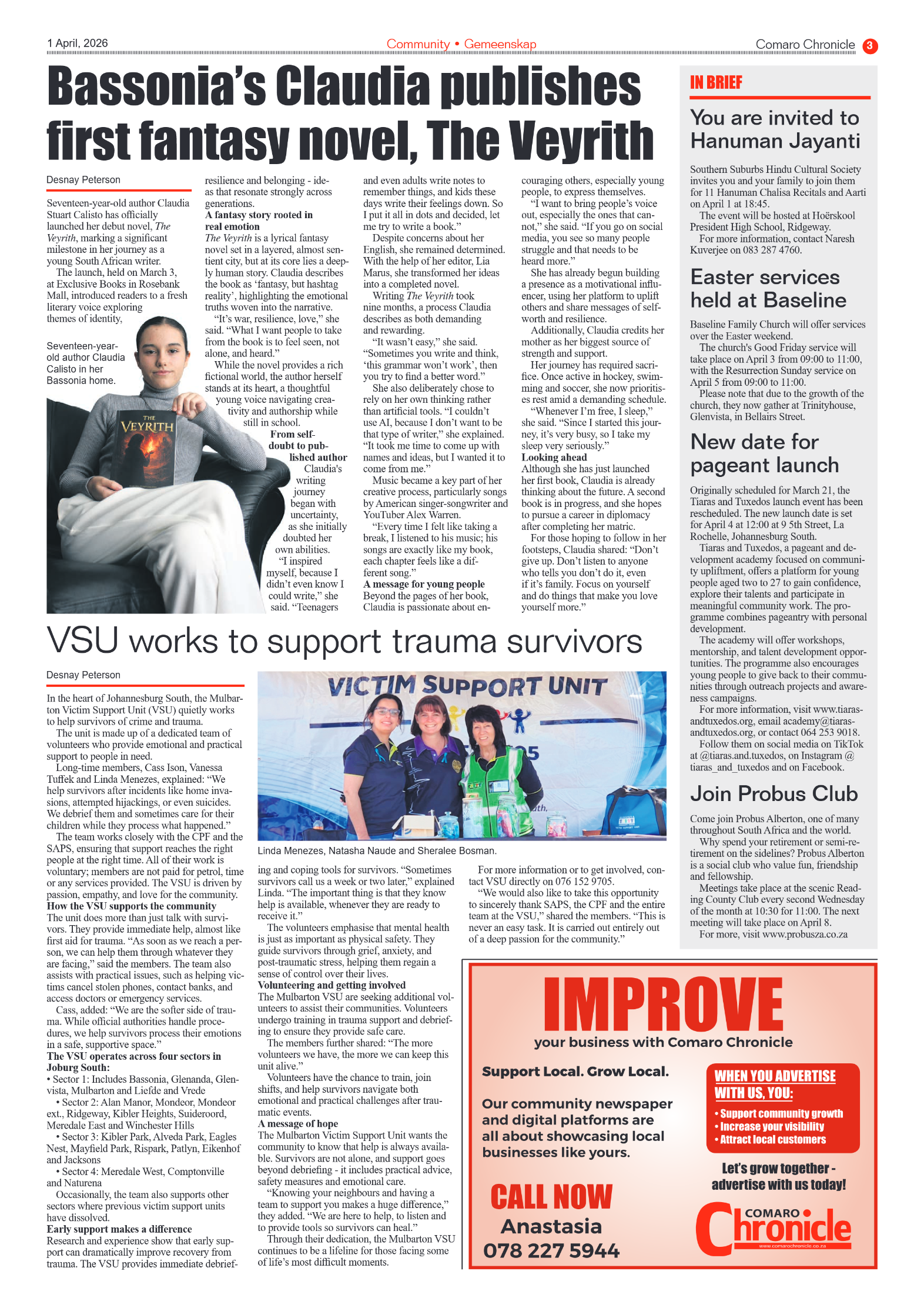 Comaro Chronicle 1 April 2026 page 3