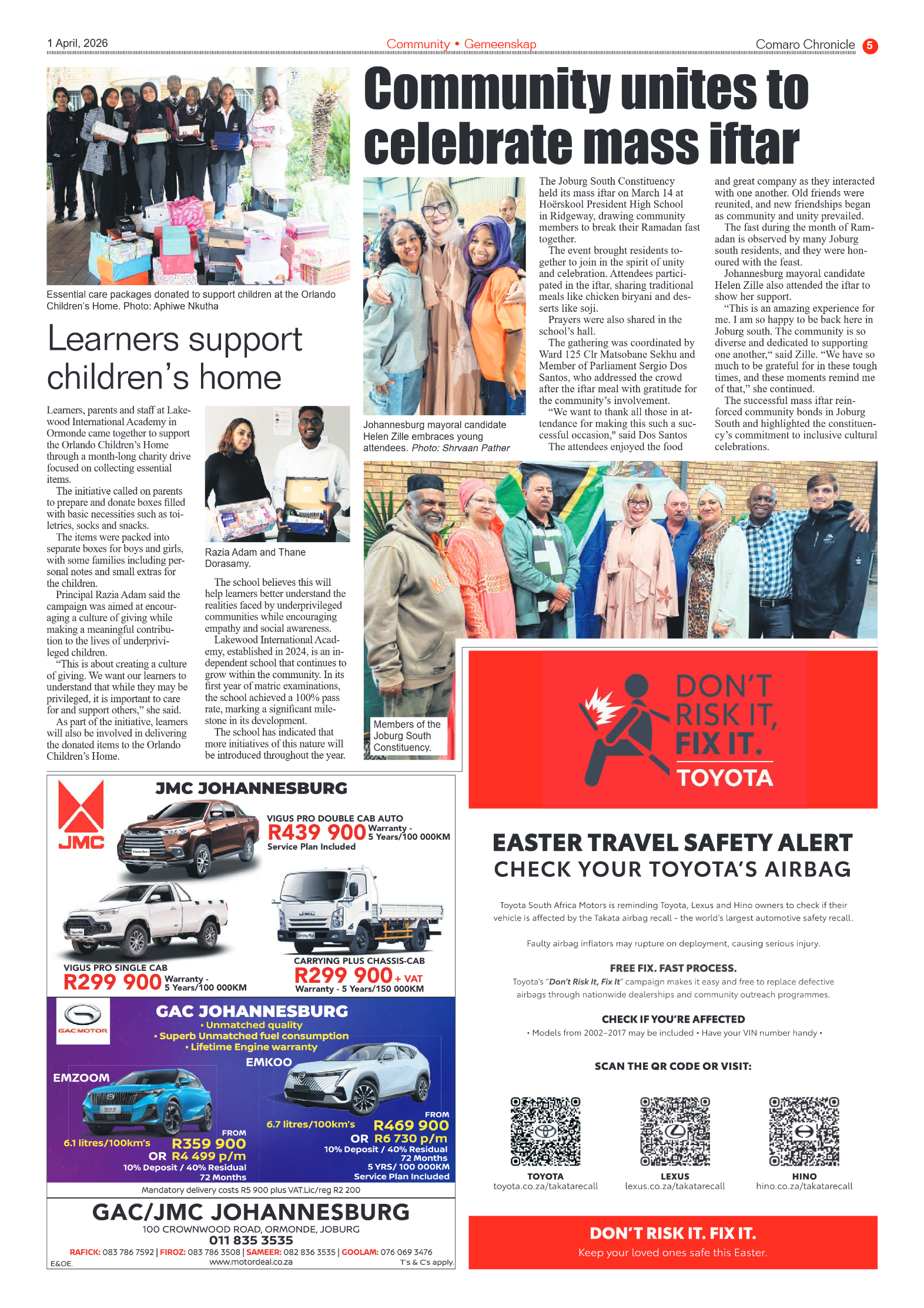 Comaro Chronicle 1 April 2026 page 5