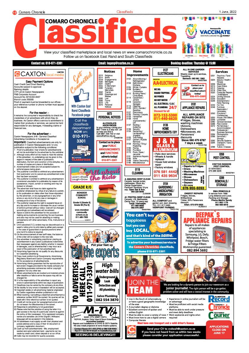 Comaro Chronicle 1 June 2022 page 12