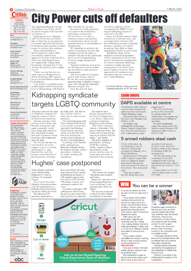 Comaro Chronicle 1 March 2023 page 2