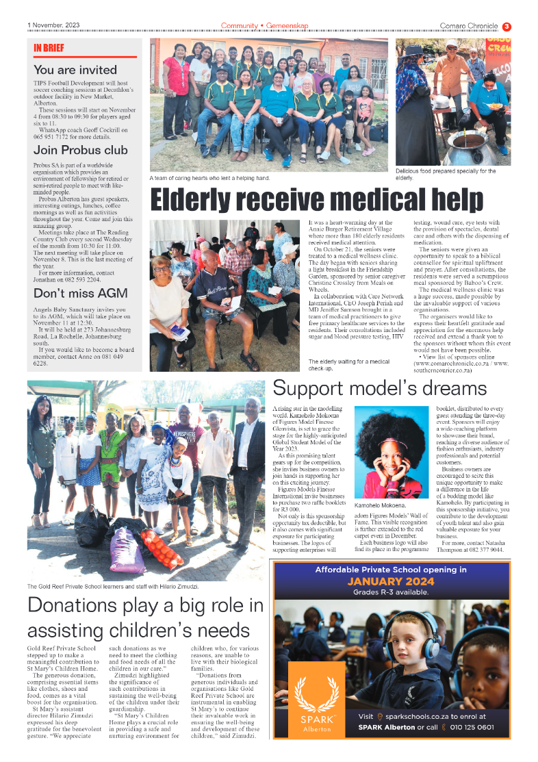 Comaro Chronicle 1 November 2023 page 3