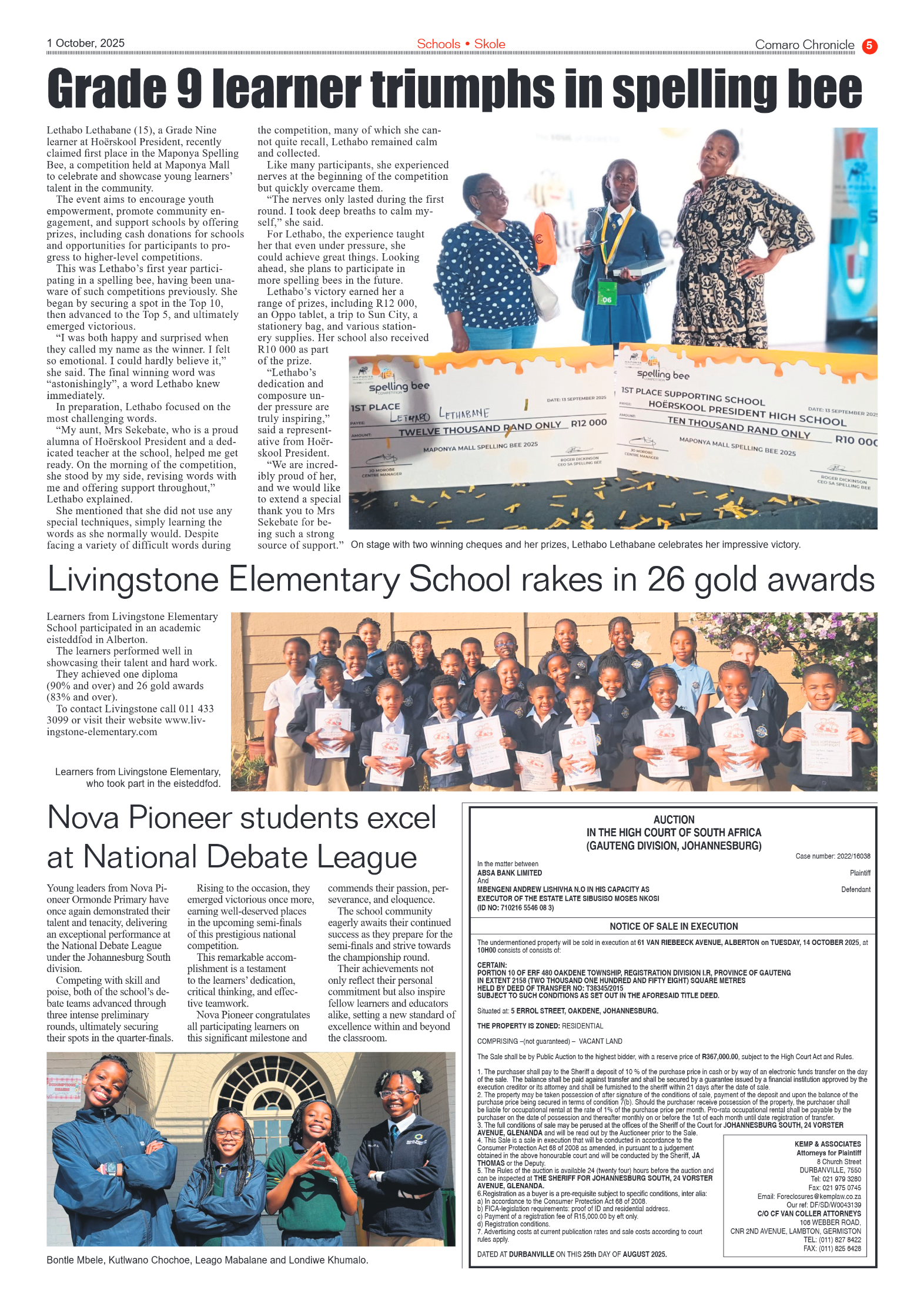 Comaro Chronicle 1 October 2025 page 5