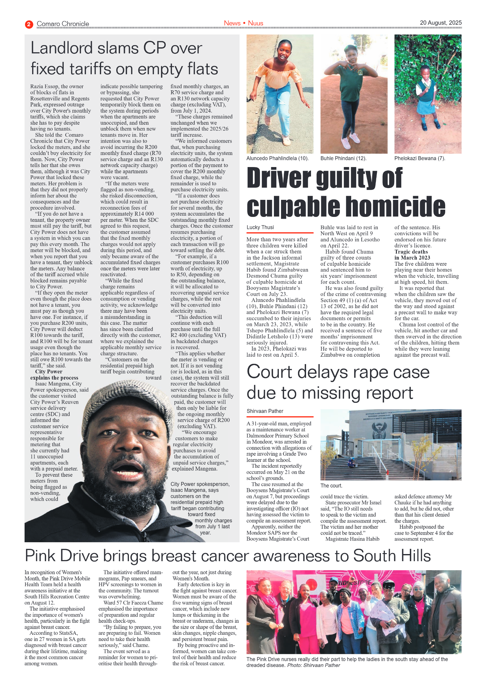 Comaro Chronicle 20 August 2025 page 2