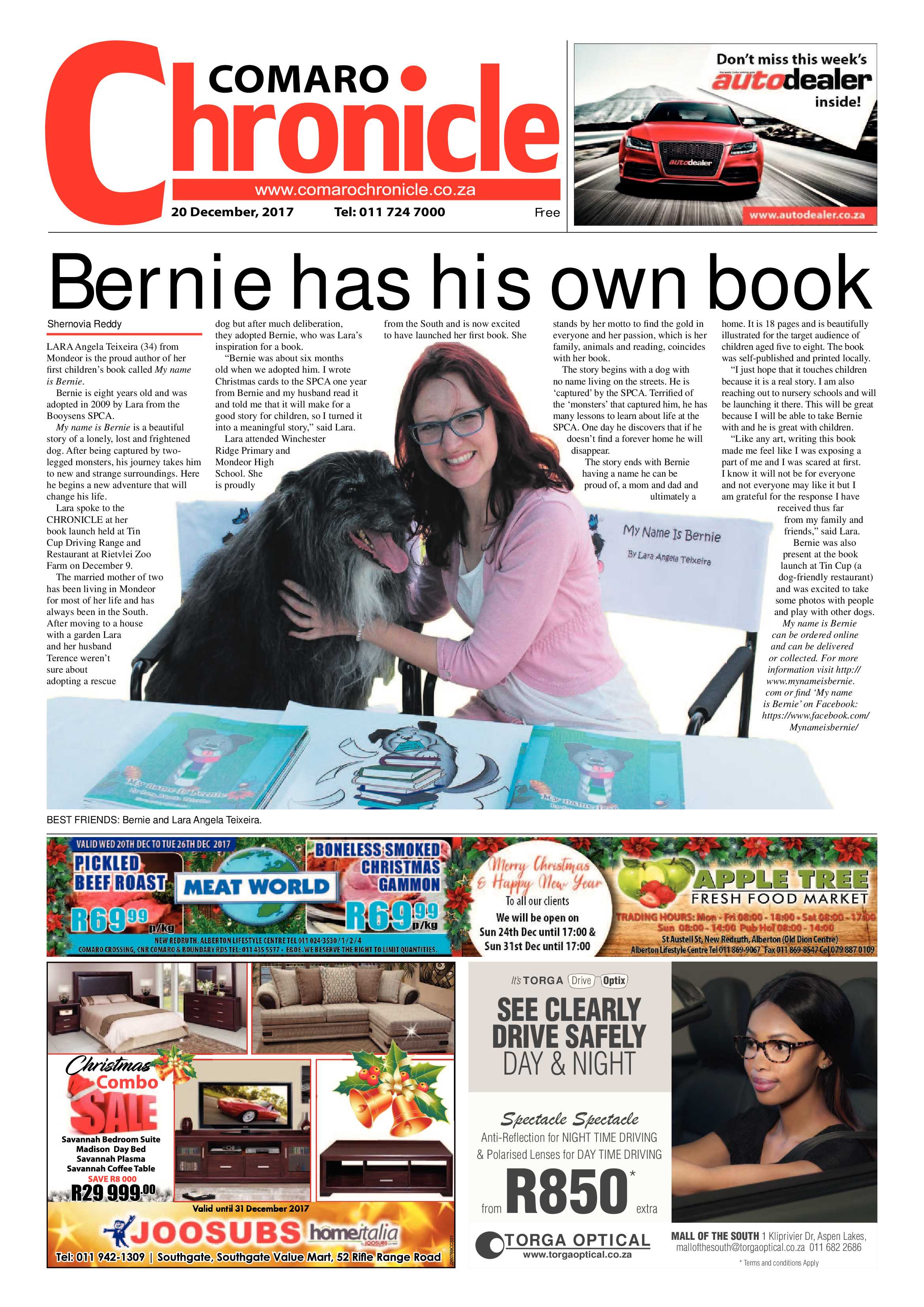 Comaro Chronicle 20 December 2017 page 1