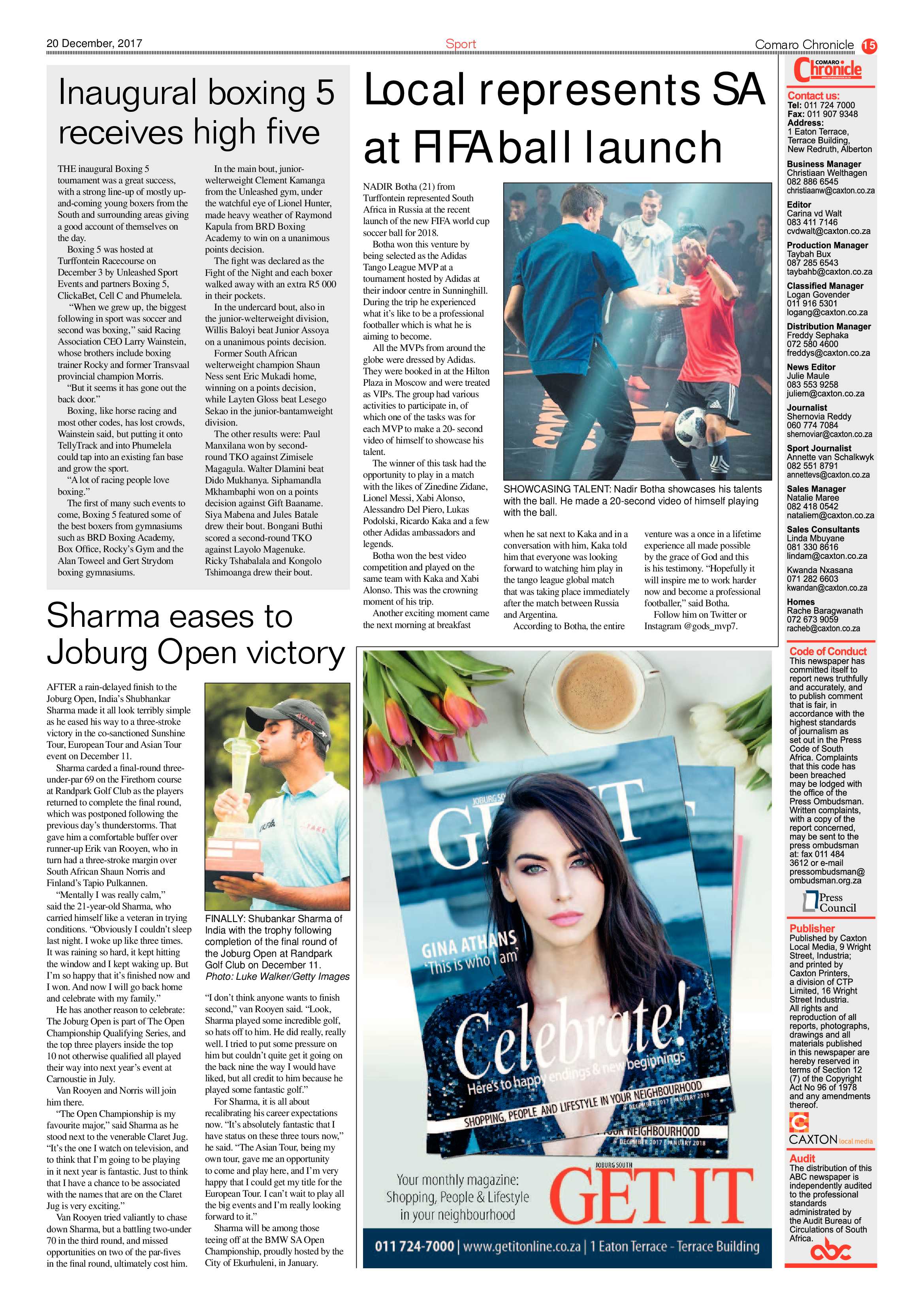 Comaro Chronicle 20 December 2017 page 15