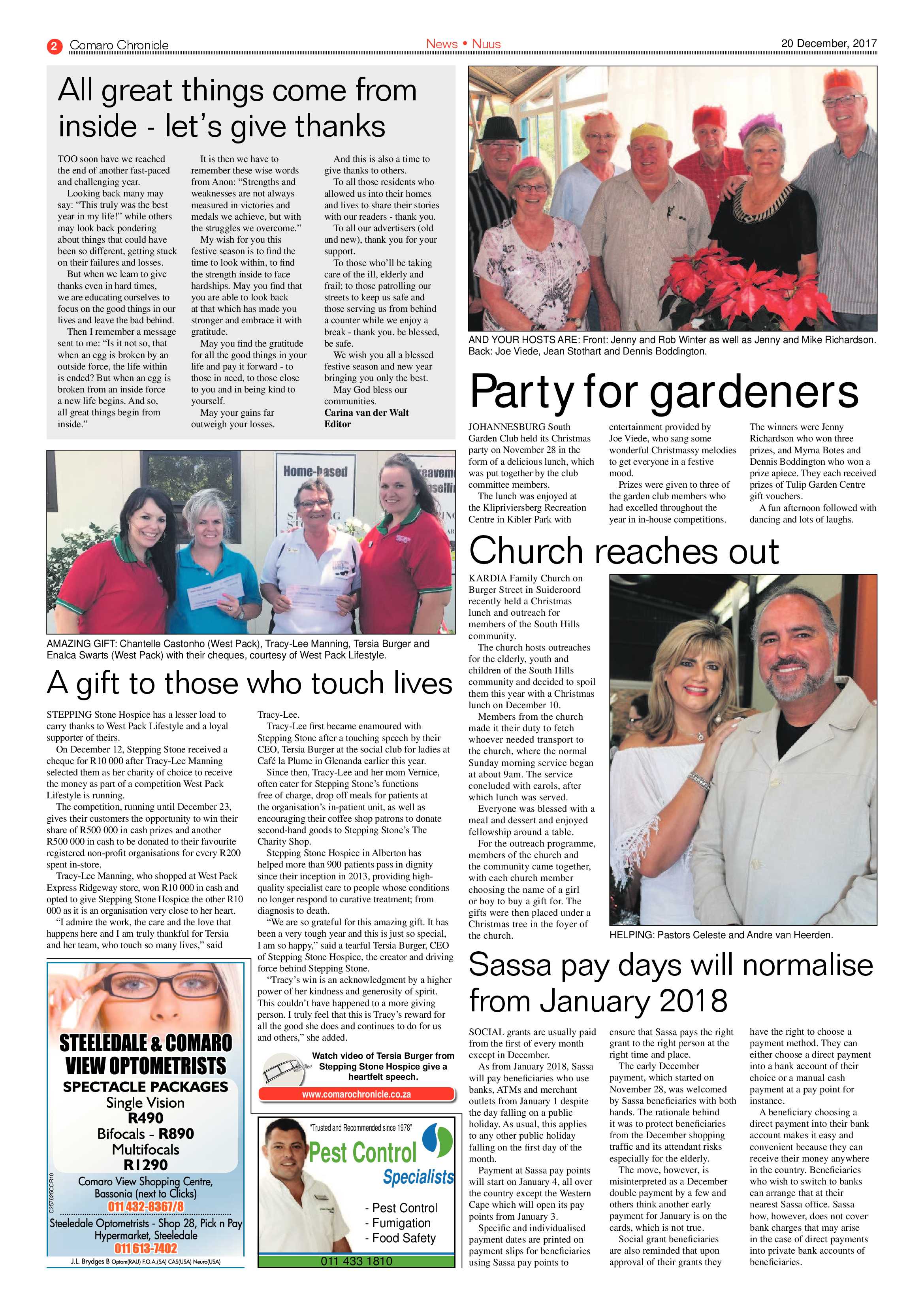 Comaro Chronicle 20 December 2017 page 2