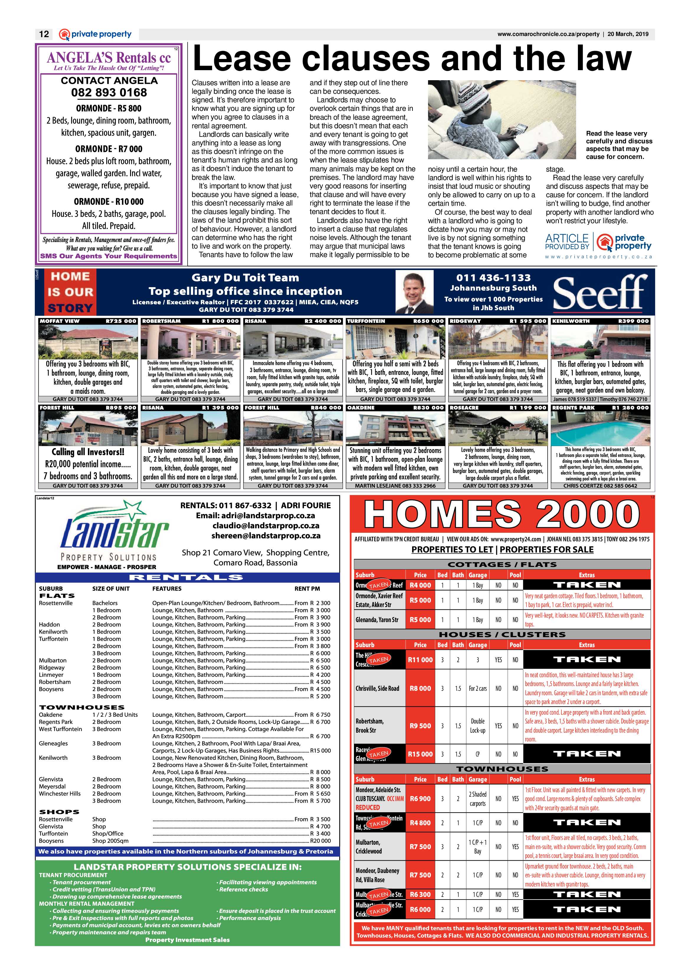 Comaro Chronicle 20 March 2019 page 12