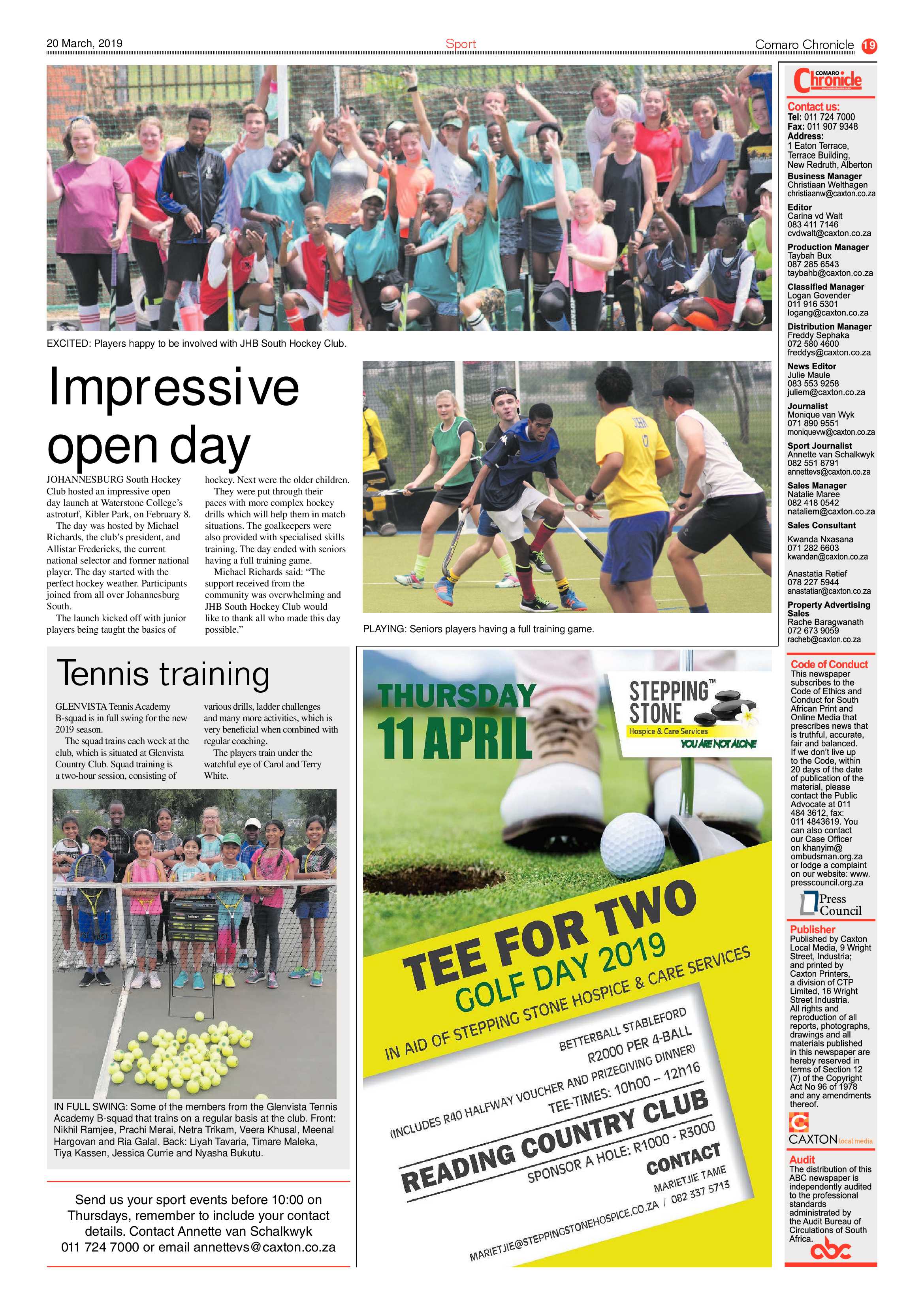 Comaro Chronicle 20 March 2019 page 19