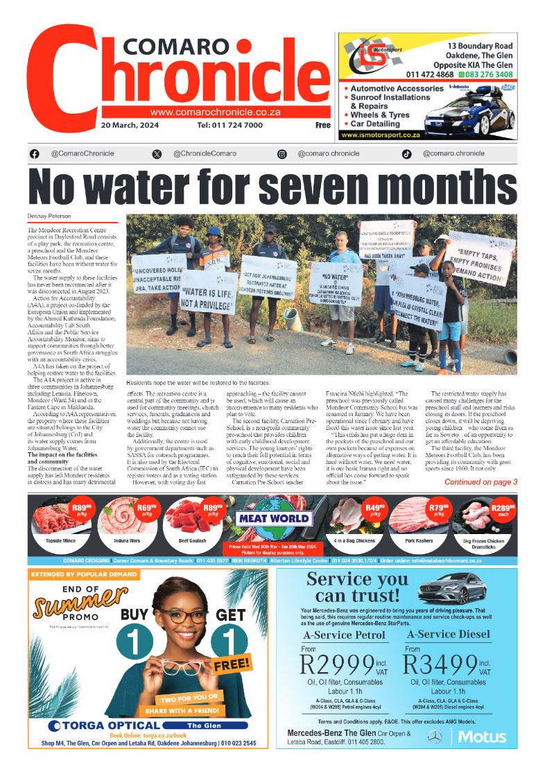 Comaro Chronicle 20 March 2024 page 1