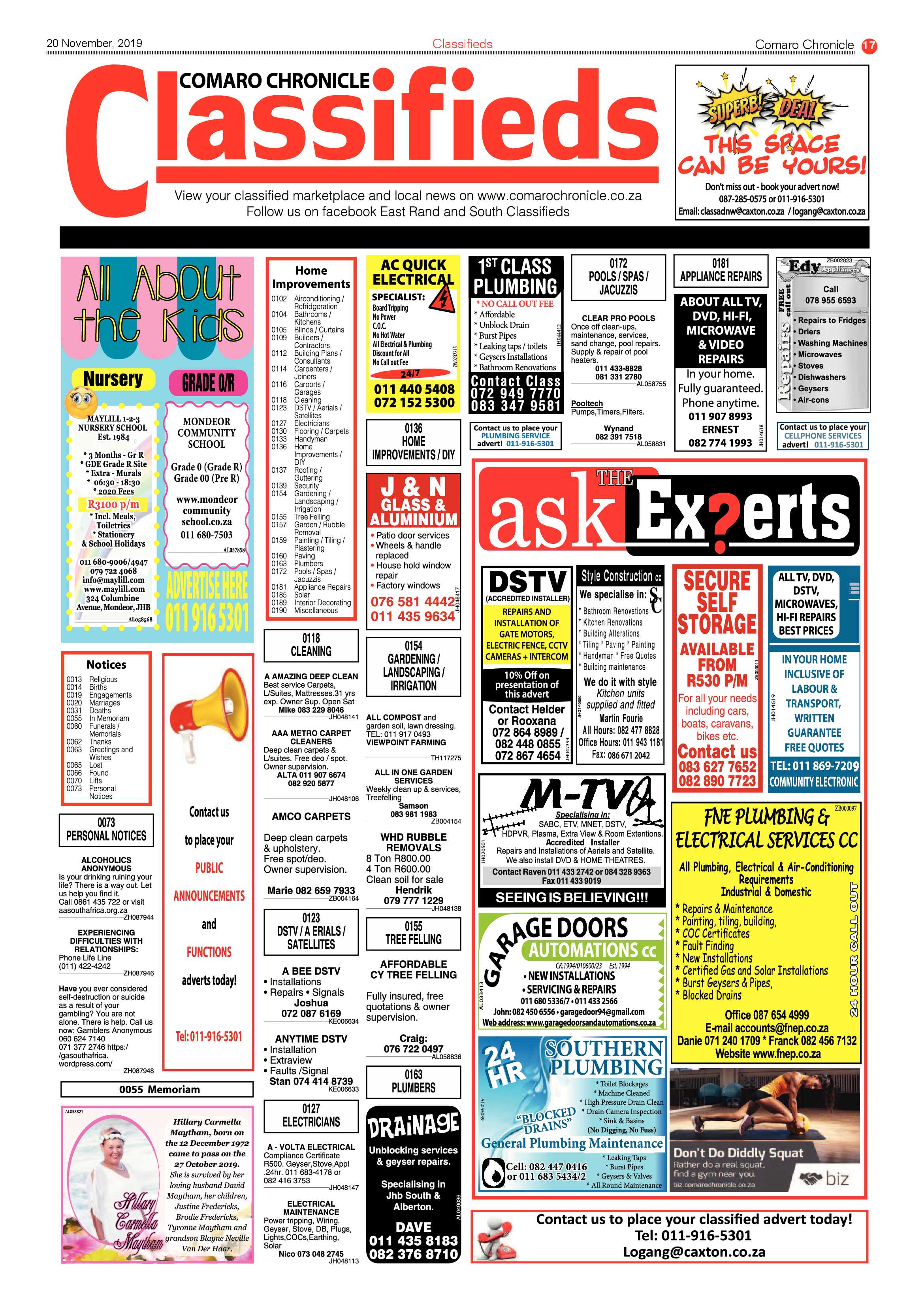 Comaro Chronicle 20 November 2019 page 17