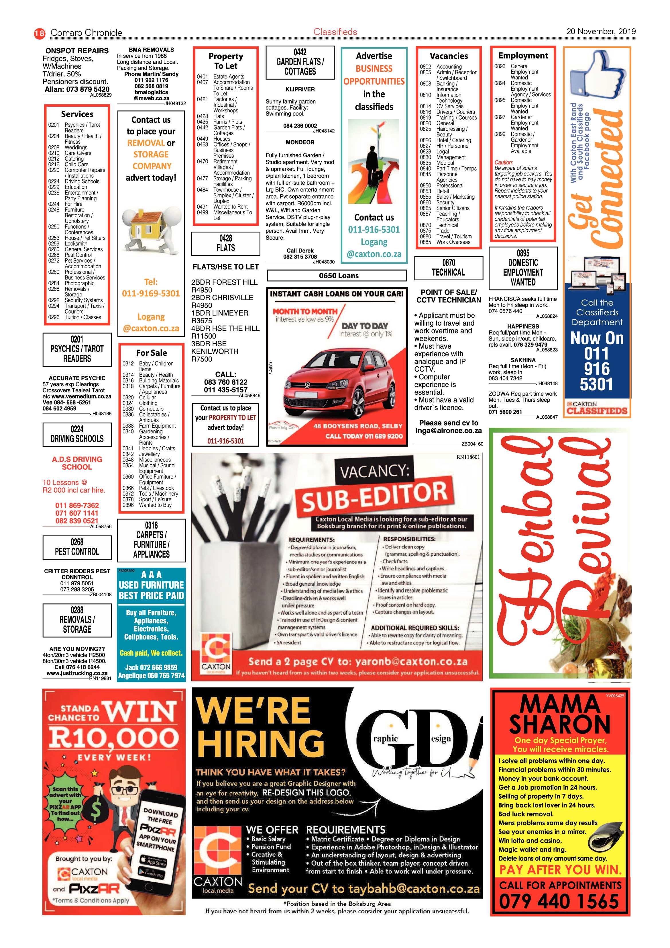 Comaro Chronicle 20 November 2019 page 18