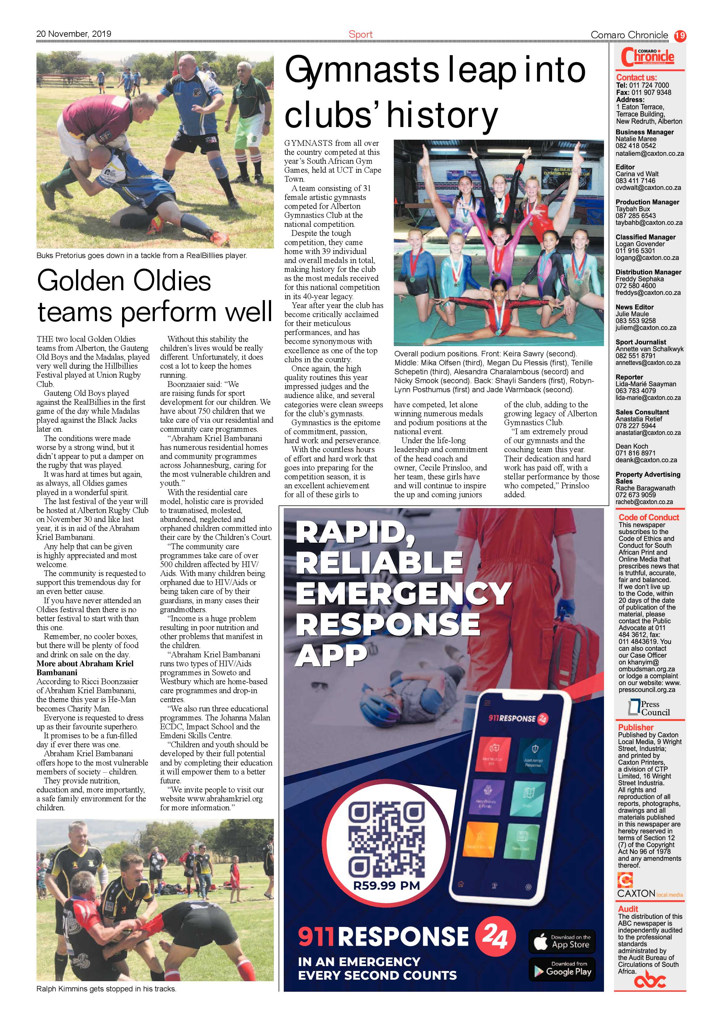 Comaro Chronicle 20 November 2019 page 19