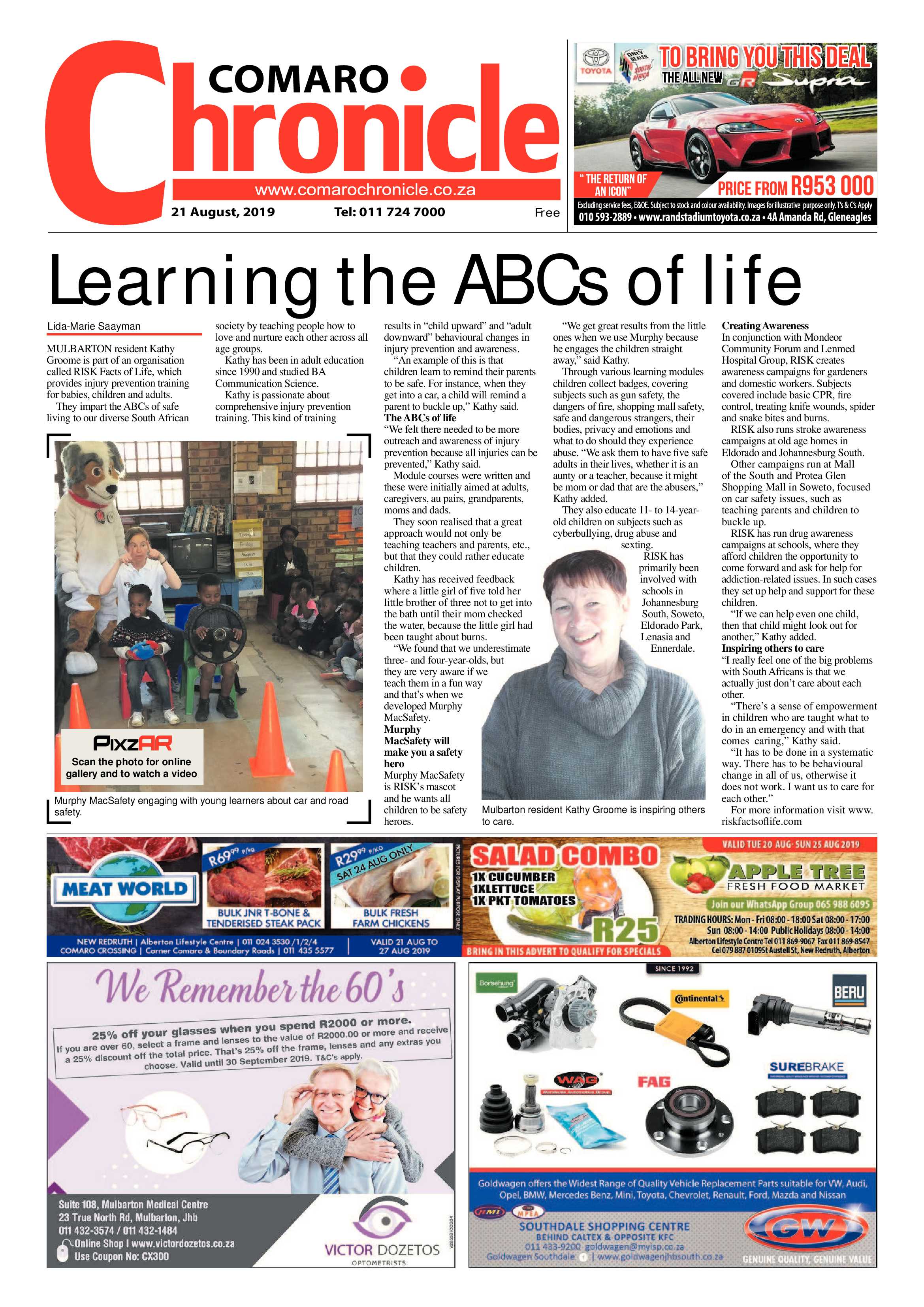 Comaro Chronicle 21 August 2019 page 1