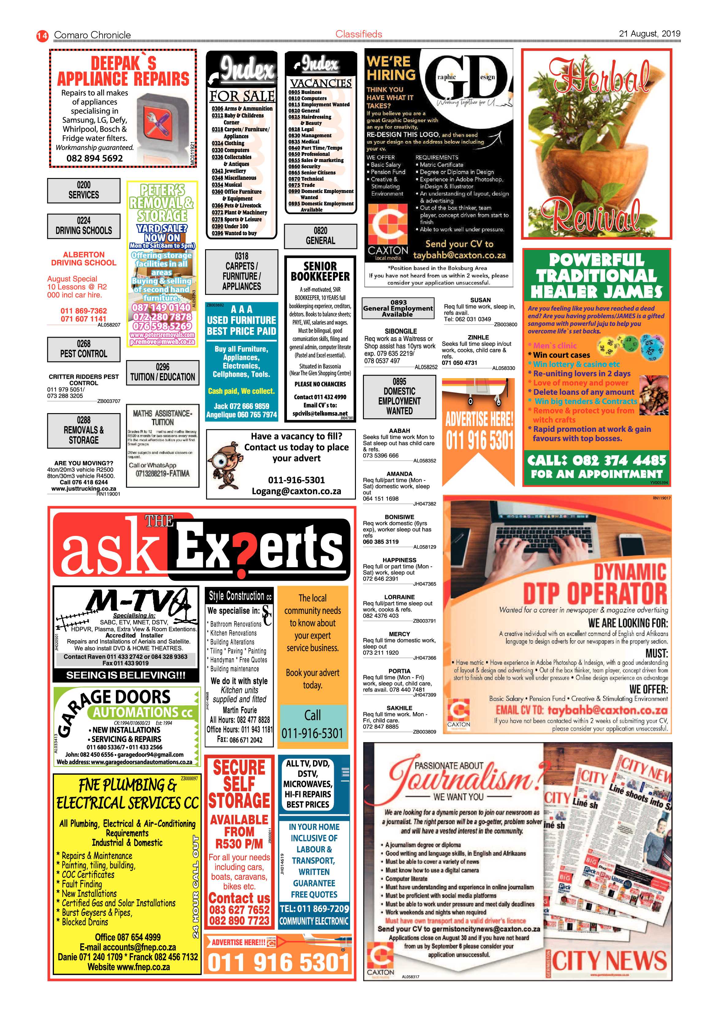 Comaro Chronicle 21 August 2019 page 14