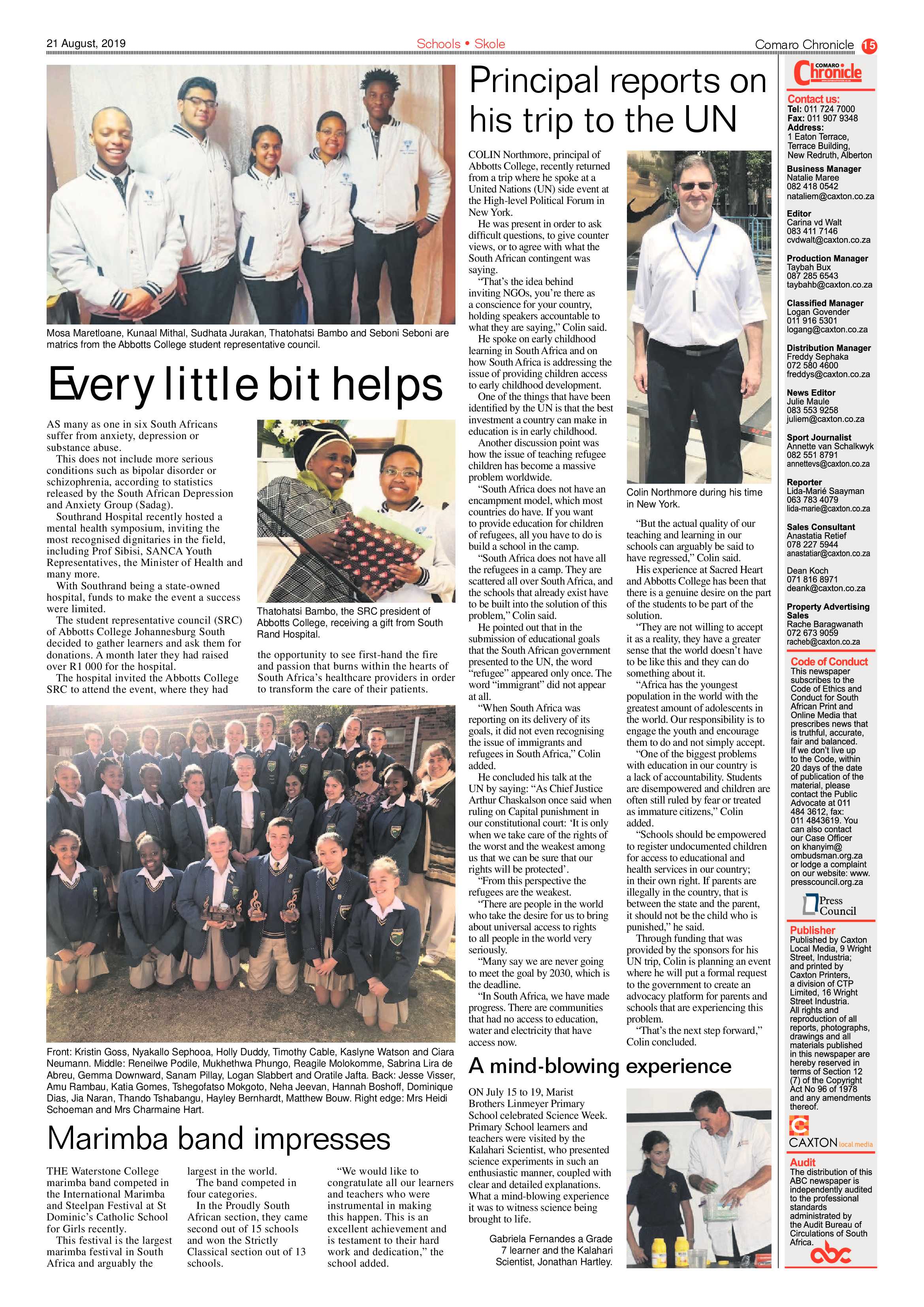 Comaro Chronicle 21 August 2019 page 15