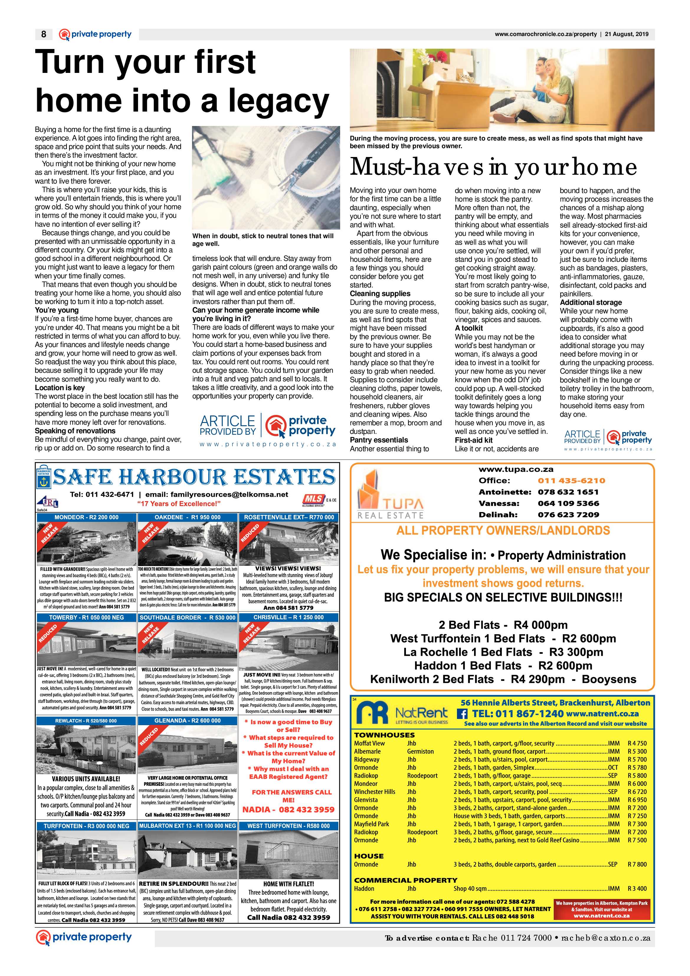 Comaro Chronicle 21 August 2019 page 8