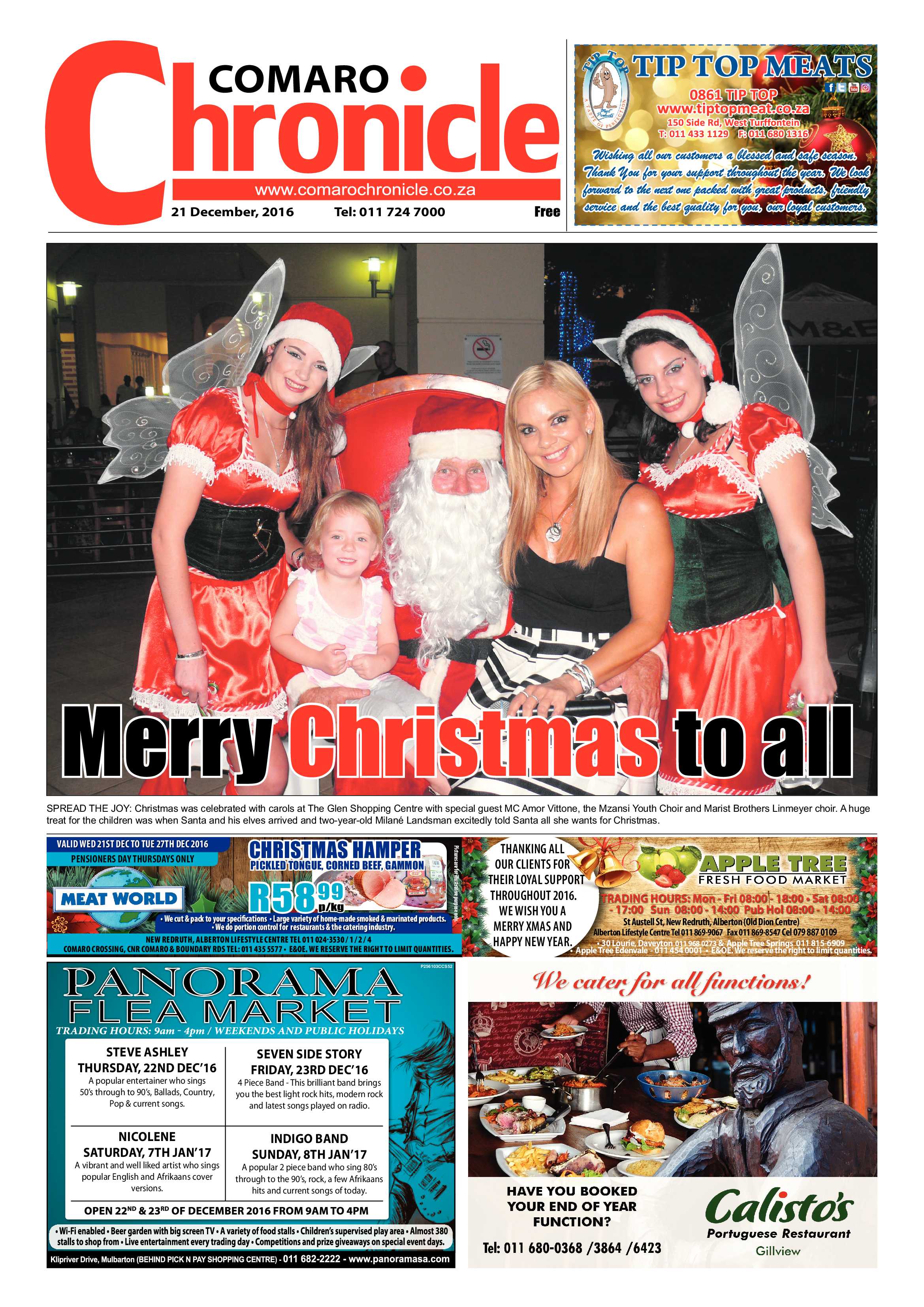 Comaro Chronicle 21 December 2016 page 1