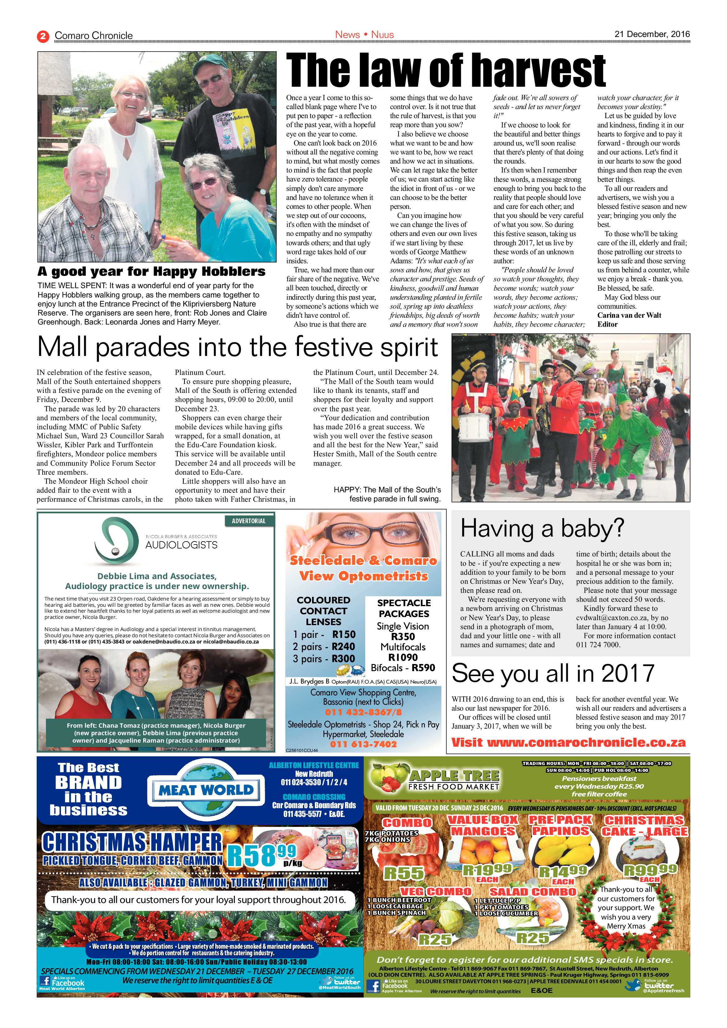 Comaro Chronicle 21 December 2016 page 2