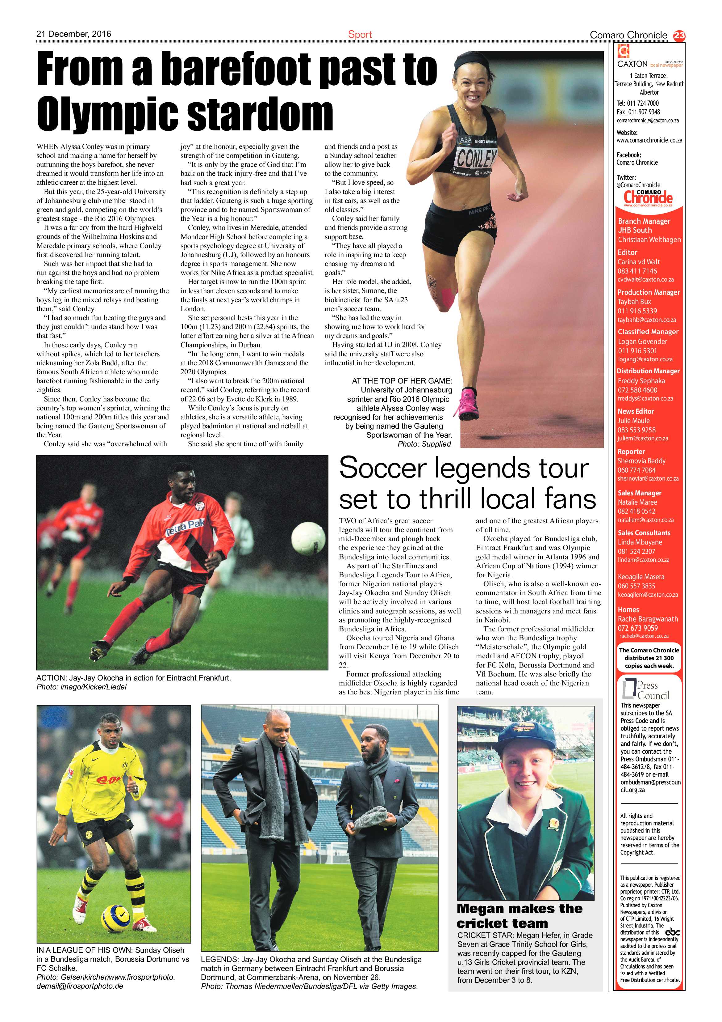 Comaro Chronicle 21 December 2016 page 23