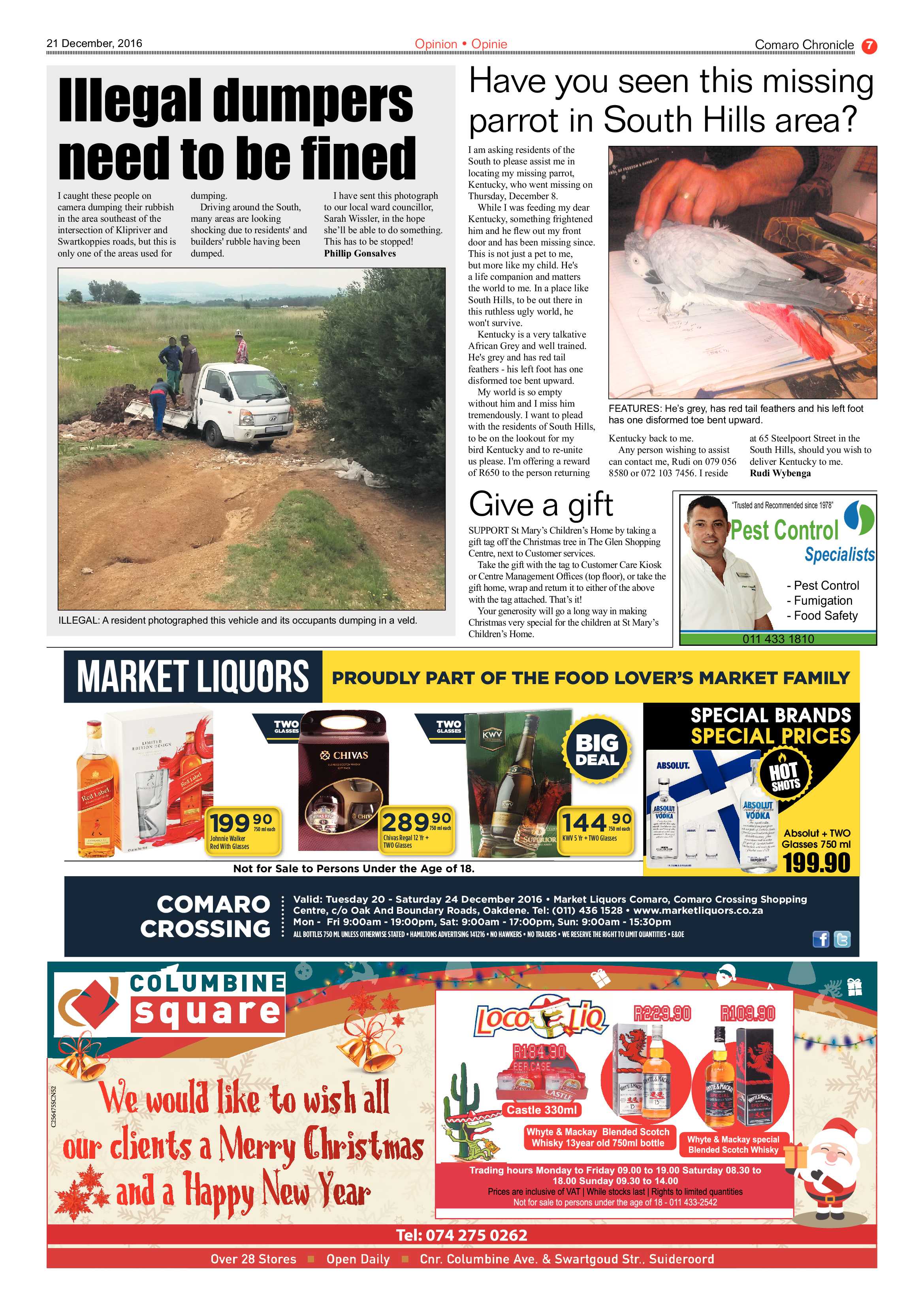 Comaro Chronicle 21 December 2016 page 7