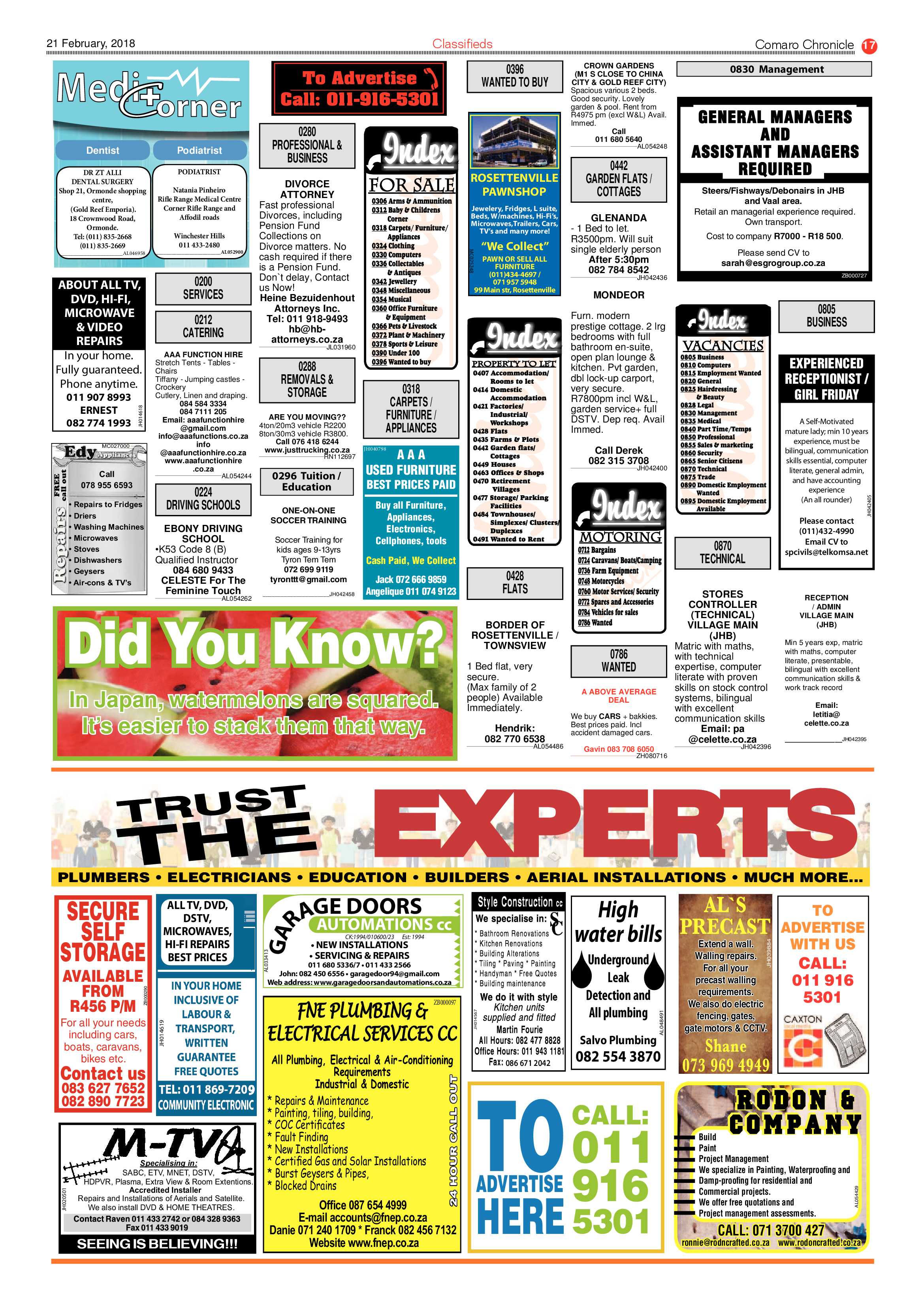 Comaro Chronicle 21 February 2018 page 17