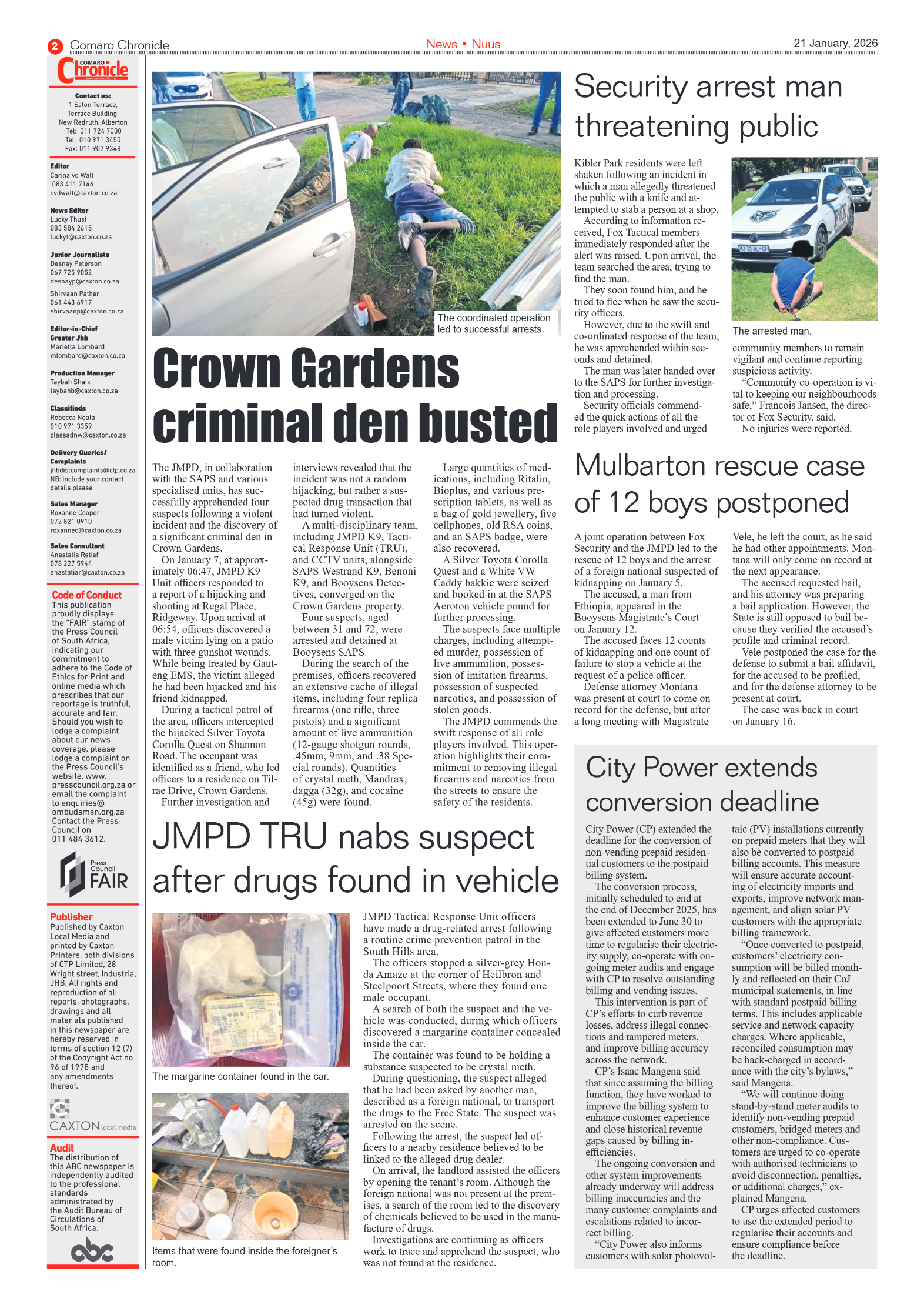 Comaro Chronicle 21 January 2026 page 2