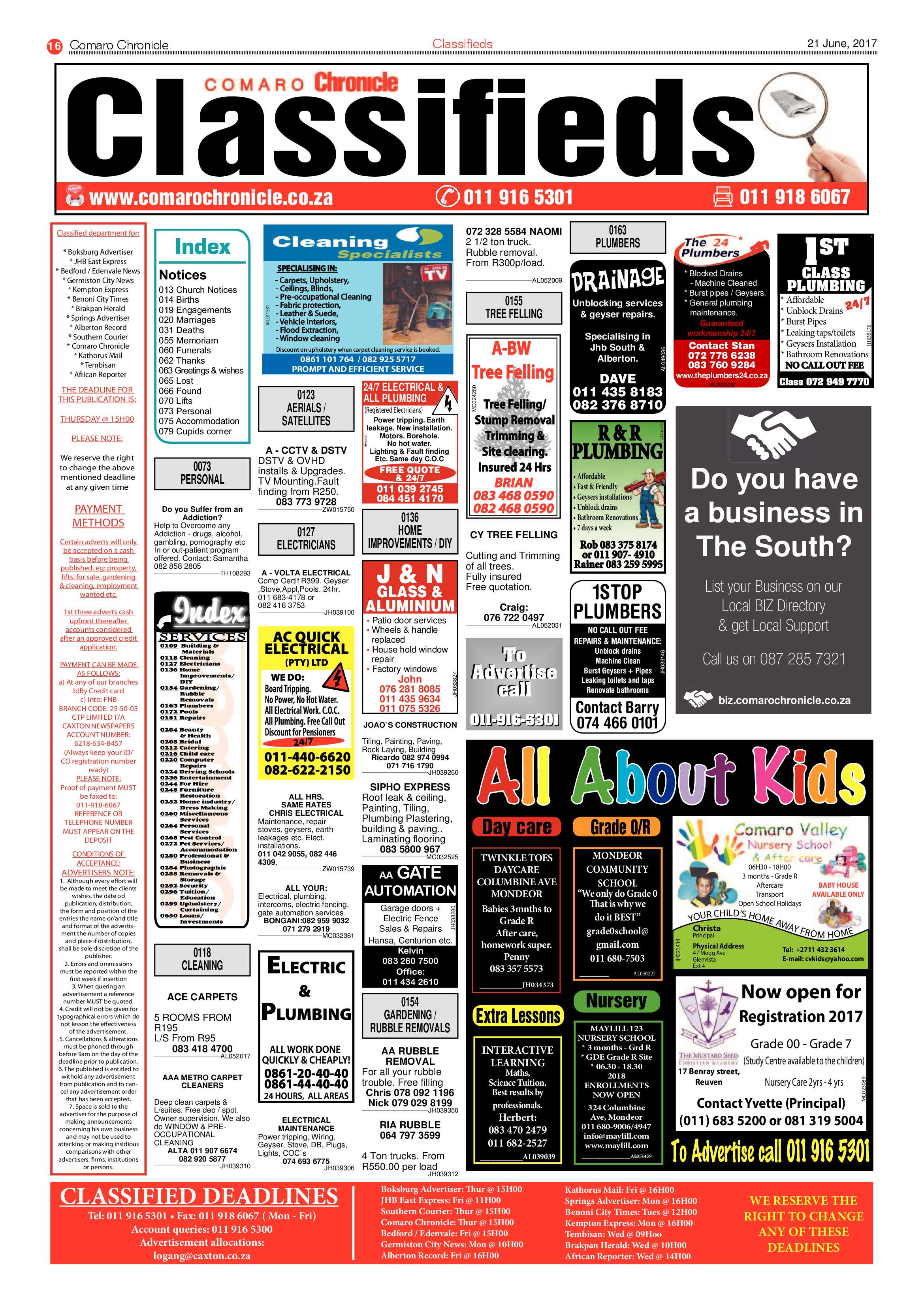 Comaro Chronicle 21 June 2017 page 16