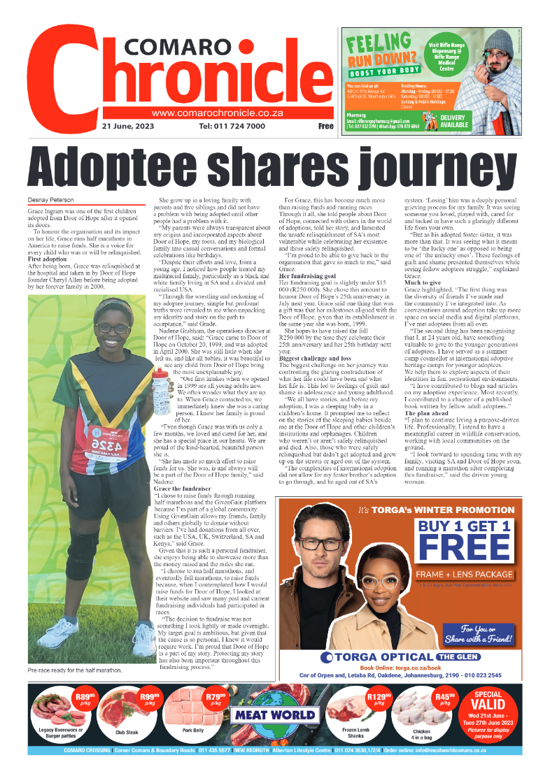 Comaro Chronicle 21 June 2023 page 1