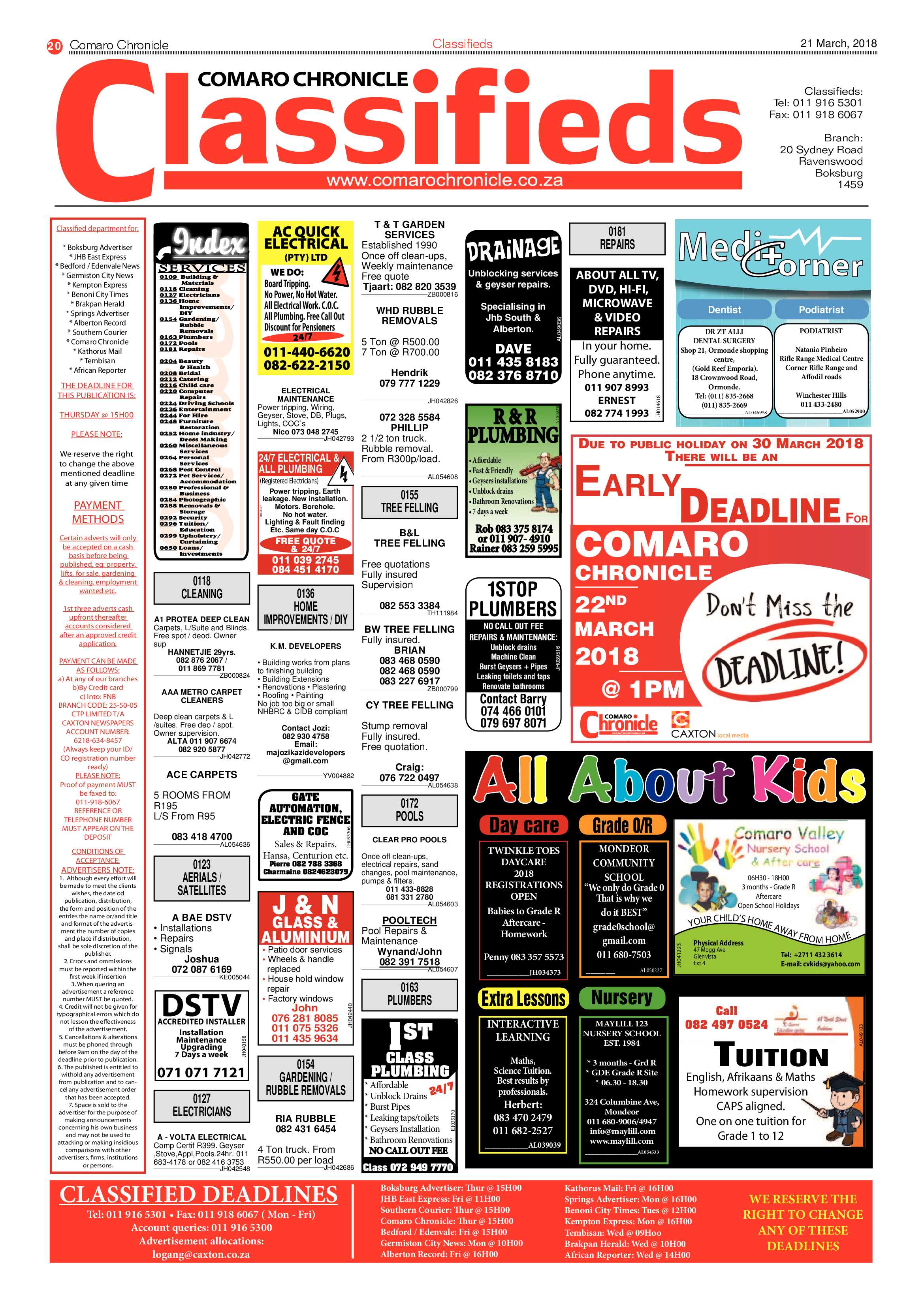 Comaro Chronicle 21 March 2018 page 20