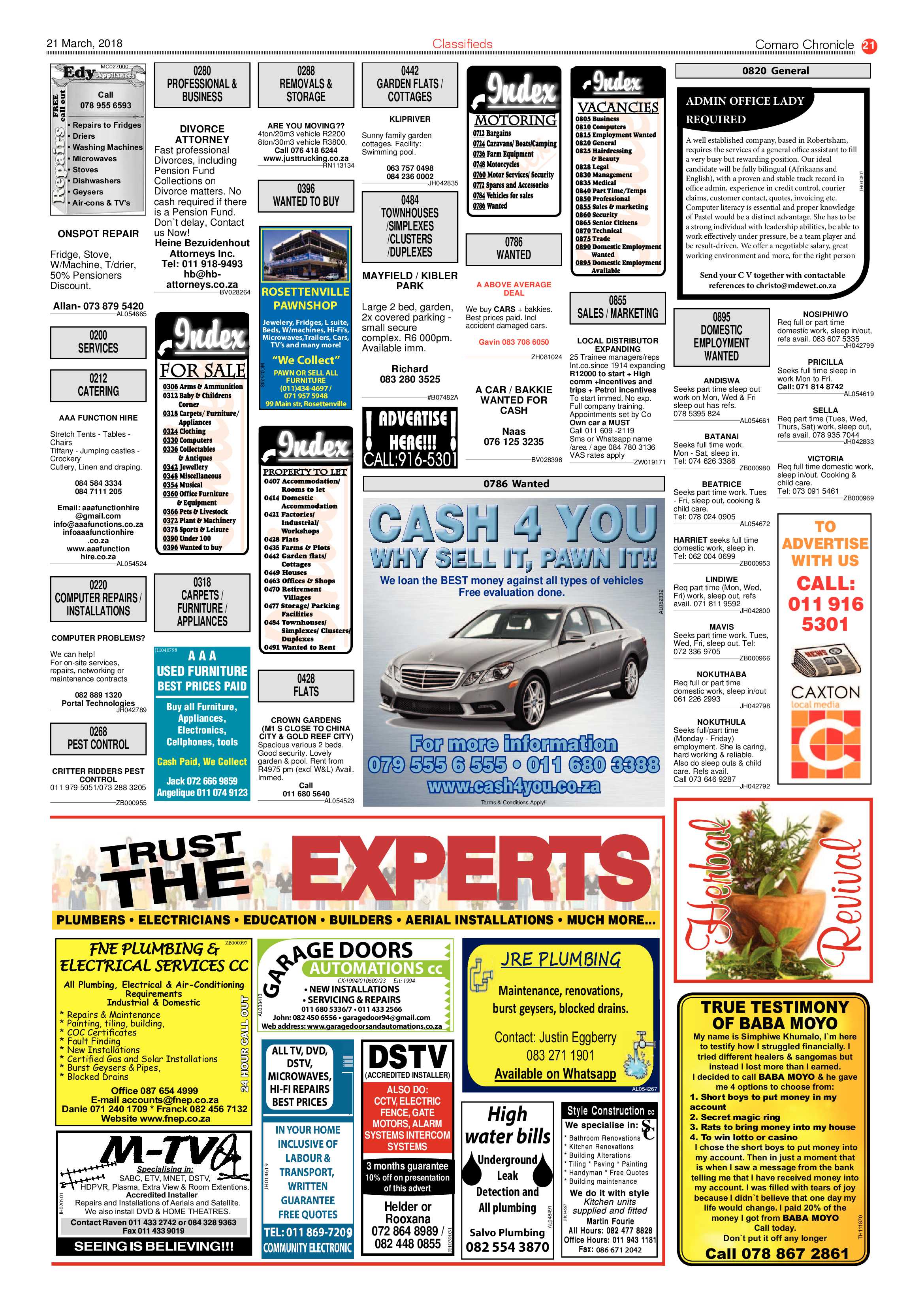 Comaro Chronicle 21 March 2018 page 21