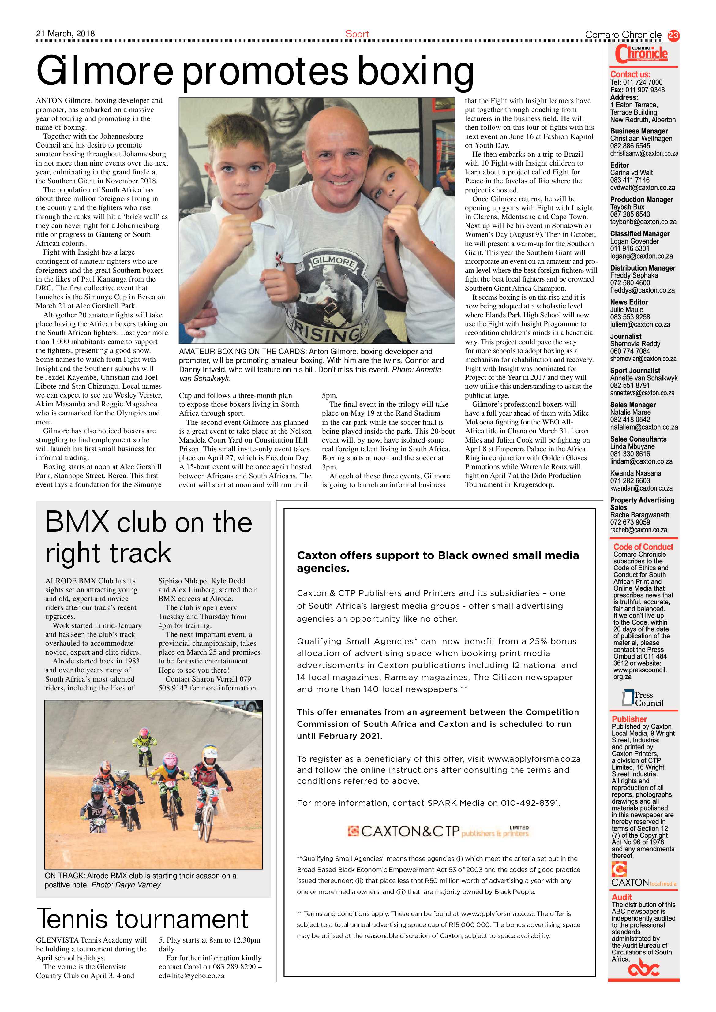 Comaro Chronicle 21 March 2018 page 23
