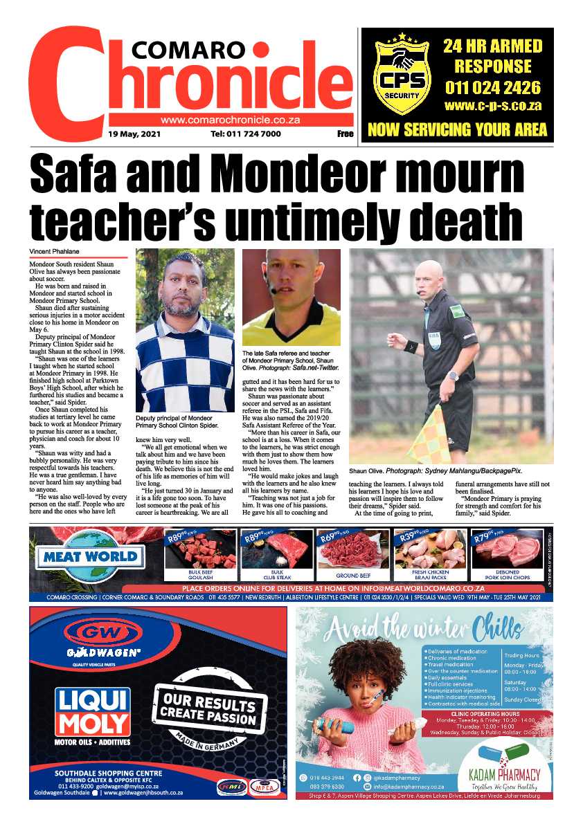 Comaro Chronicle 21 May 2021 page 1