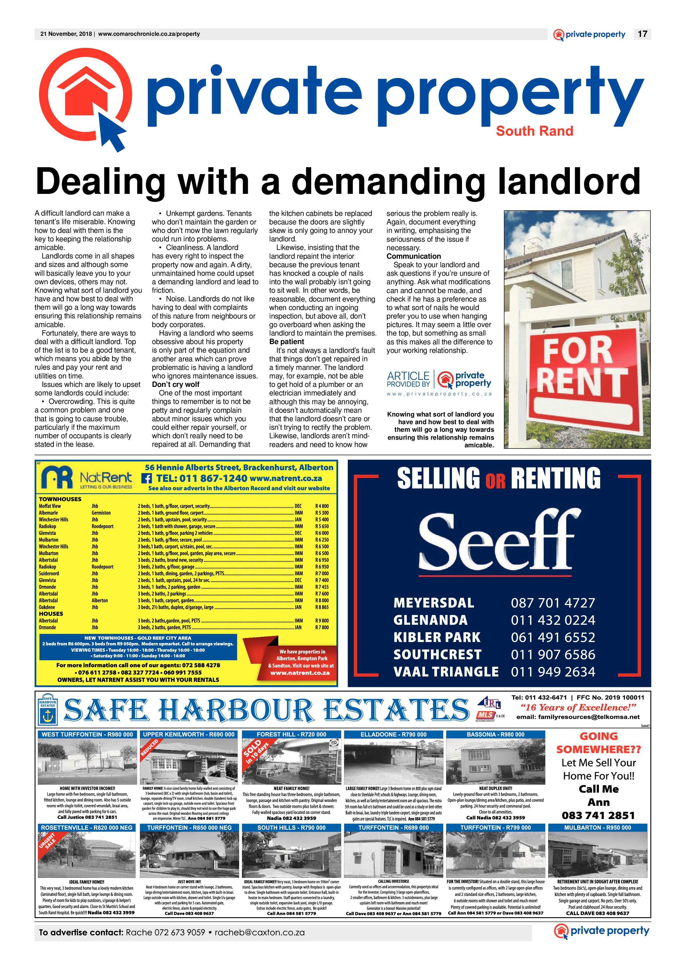 Comaro Chronicle 21 November 2018 page 17