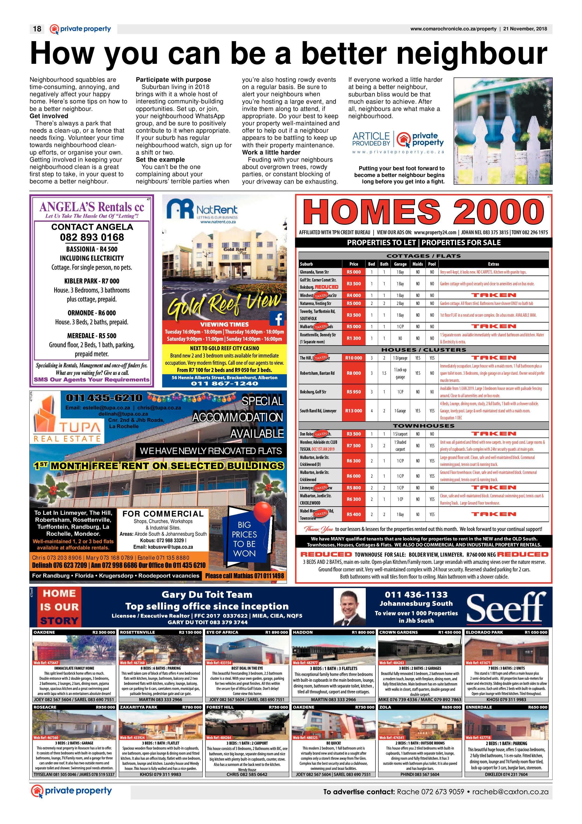 Comaro Chronicle 21 November 2018 page 18