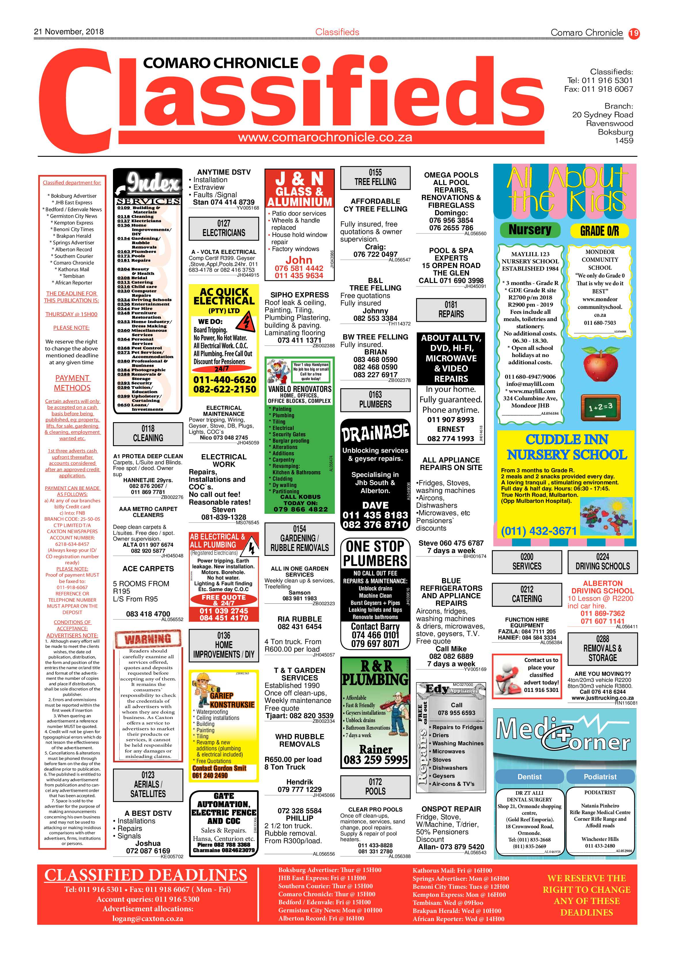 Comaro Chronicle 21 November 2018 page 19