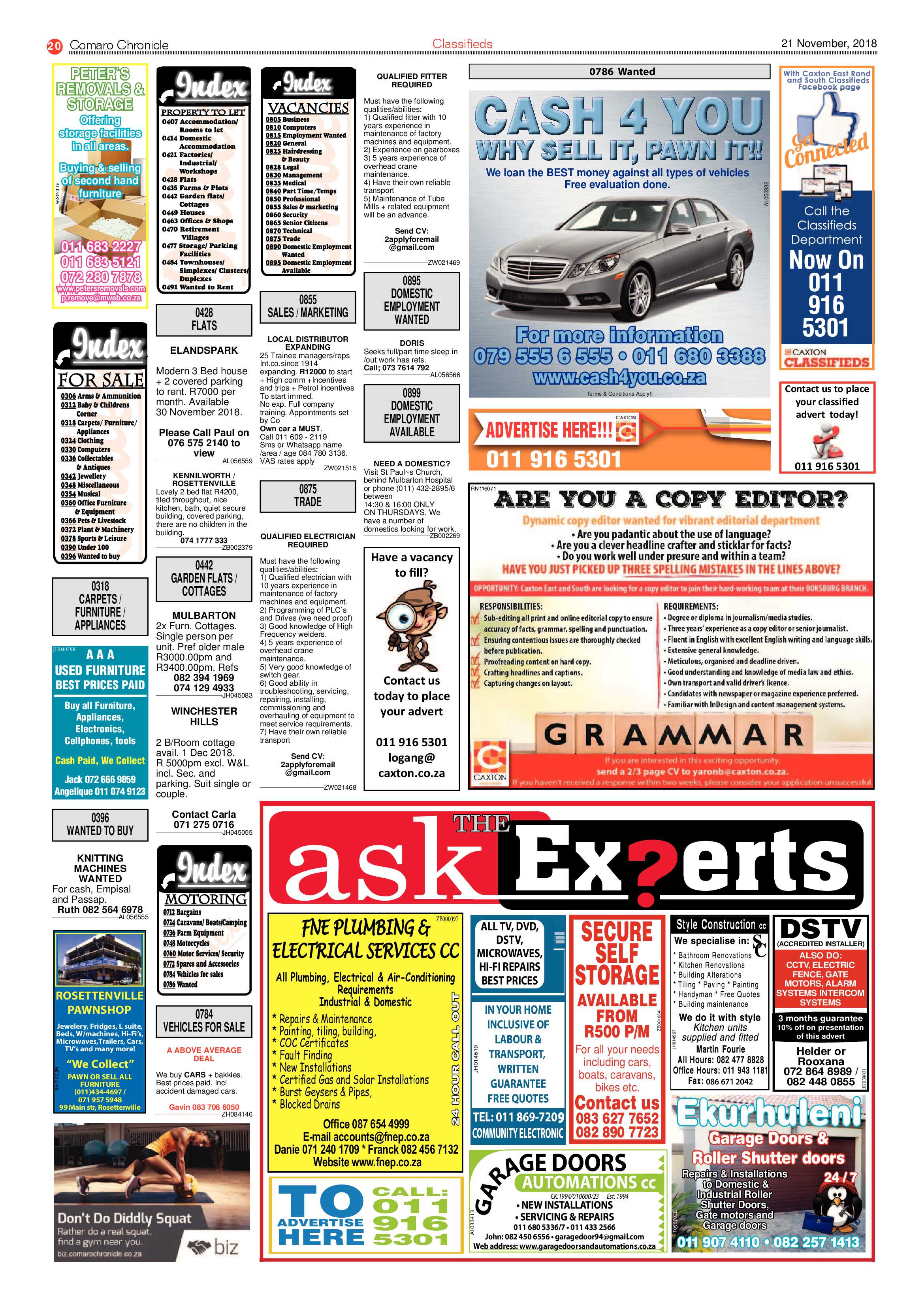 Comaro Chronicle 21 November 2018 page 20