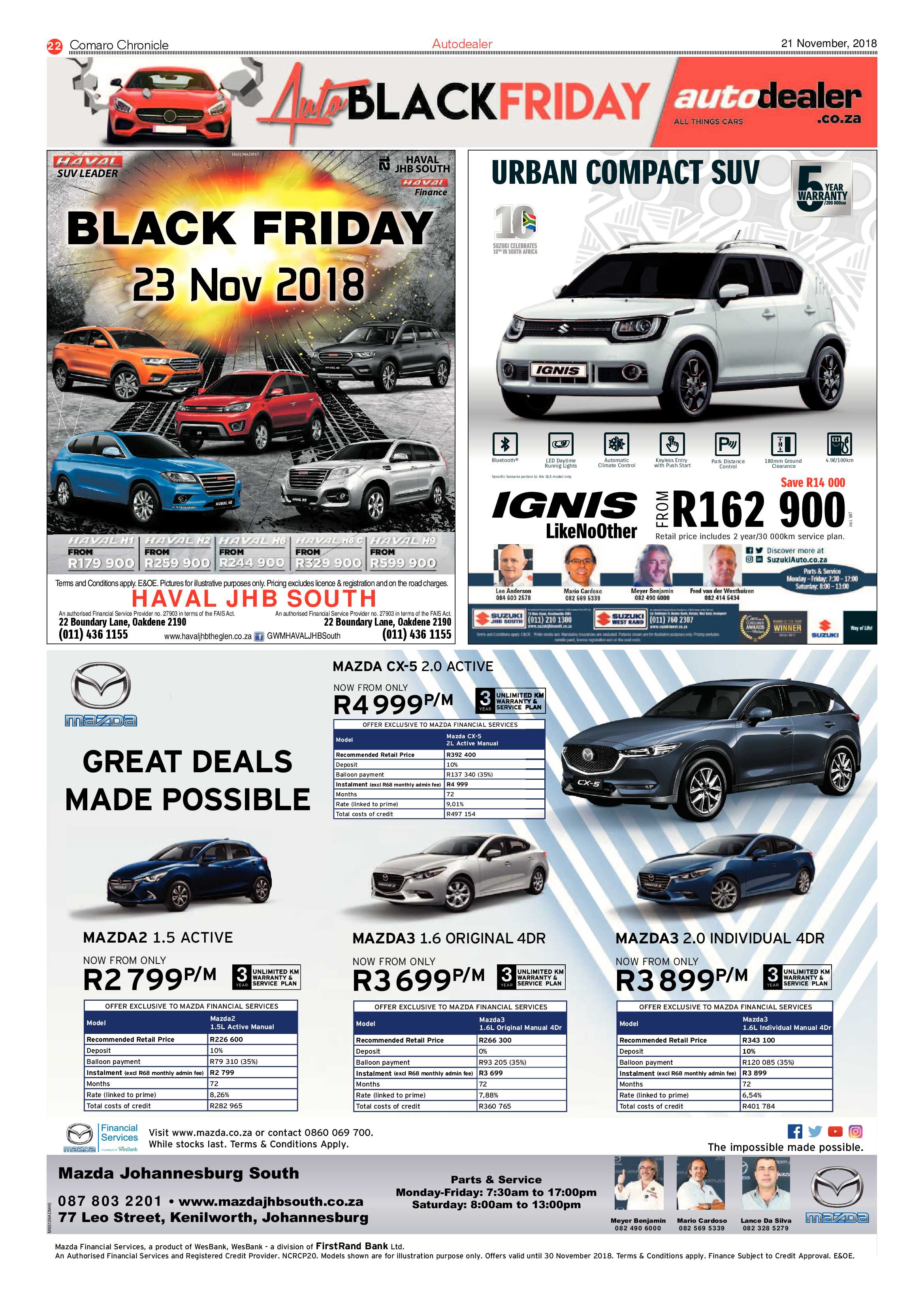 Comaro Chronicle 21 November 2018 page 22