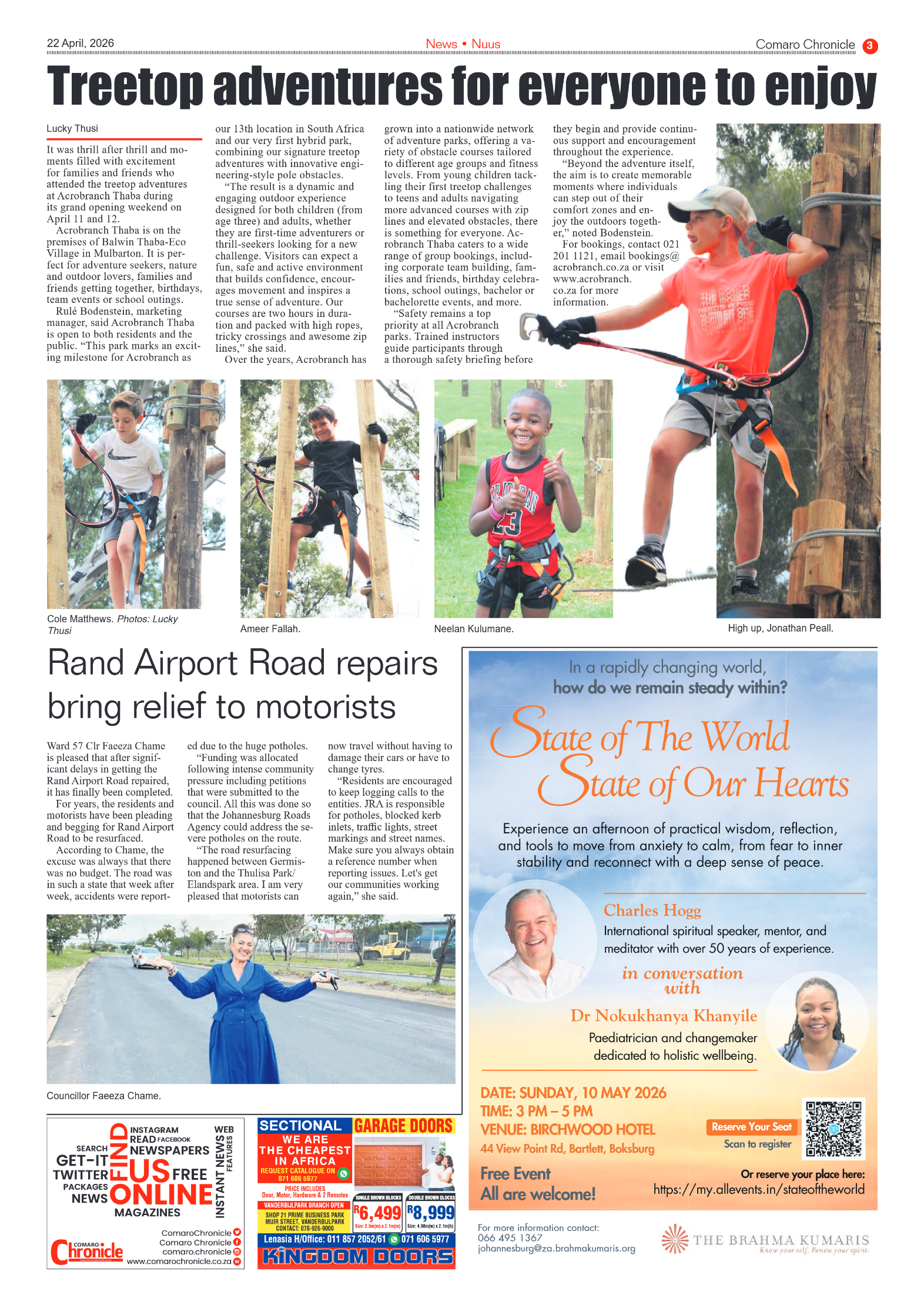 Comaro Chronicle 22 April 2026 page 3